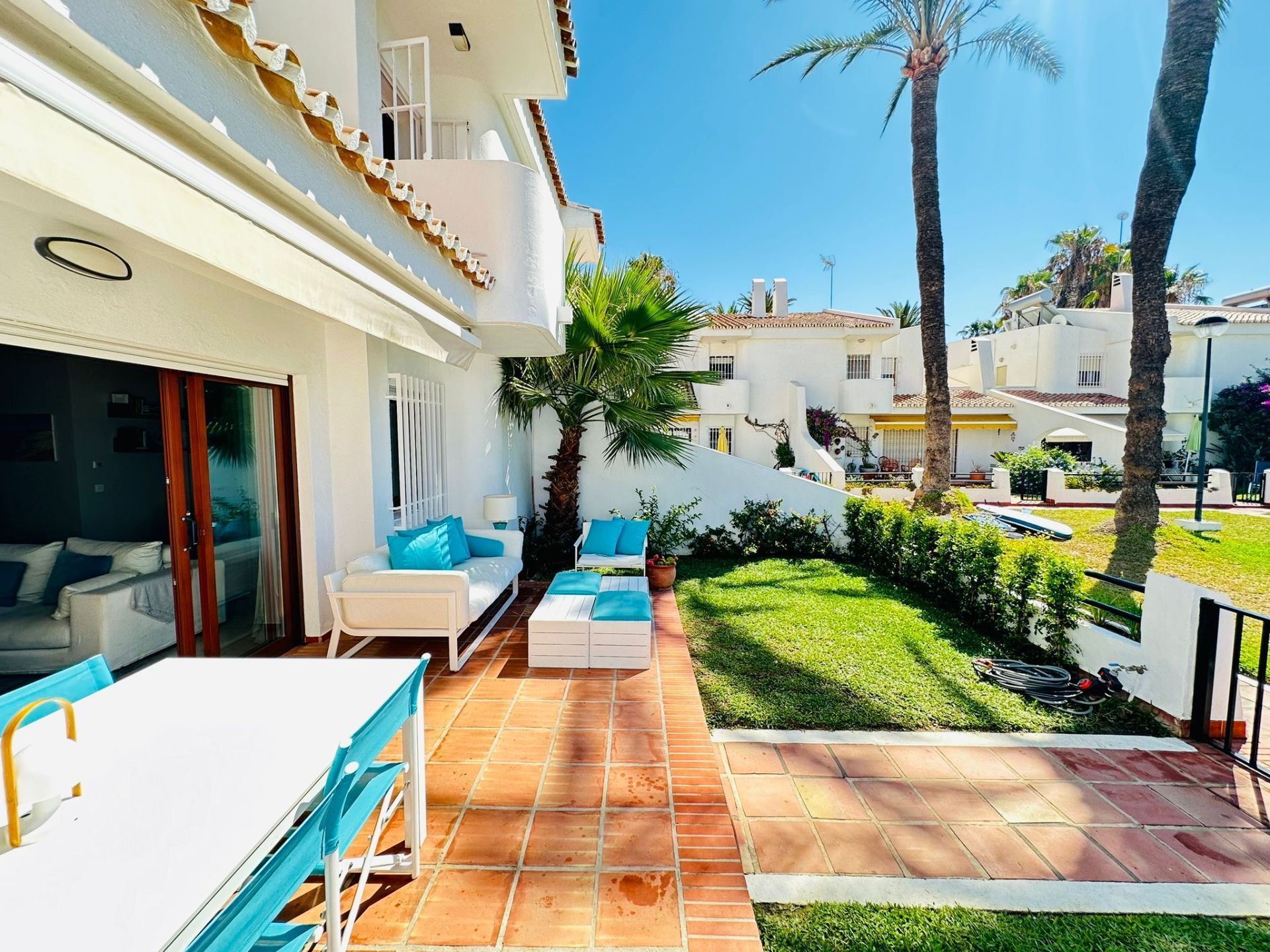 Garden of Single-family semi-detached for sale in Vélez-Málaga  with Air Conditioner and Community pool