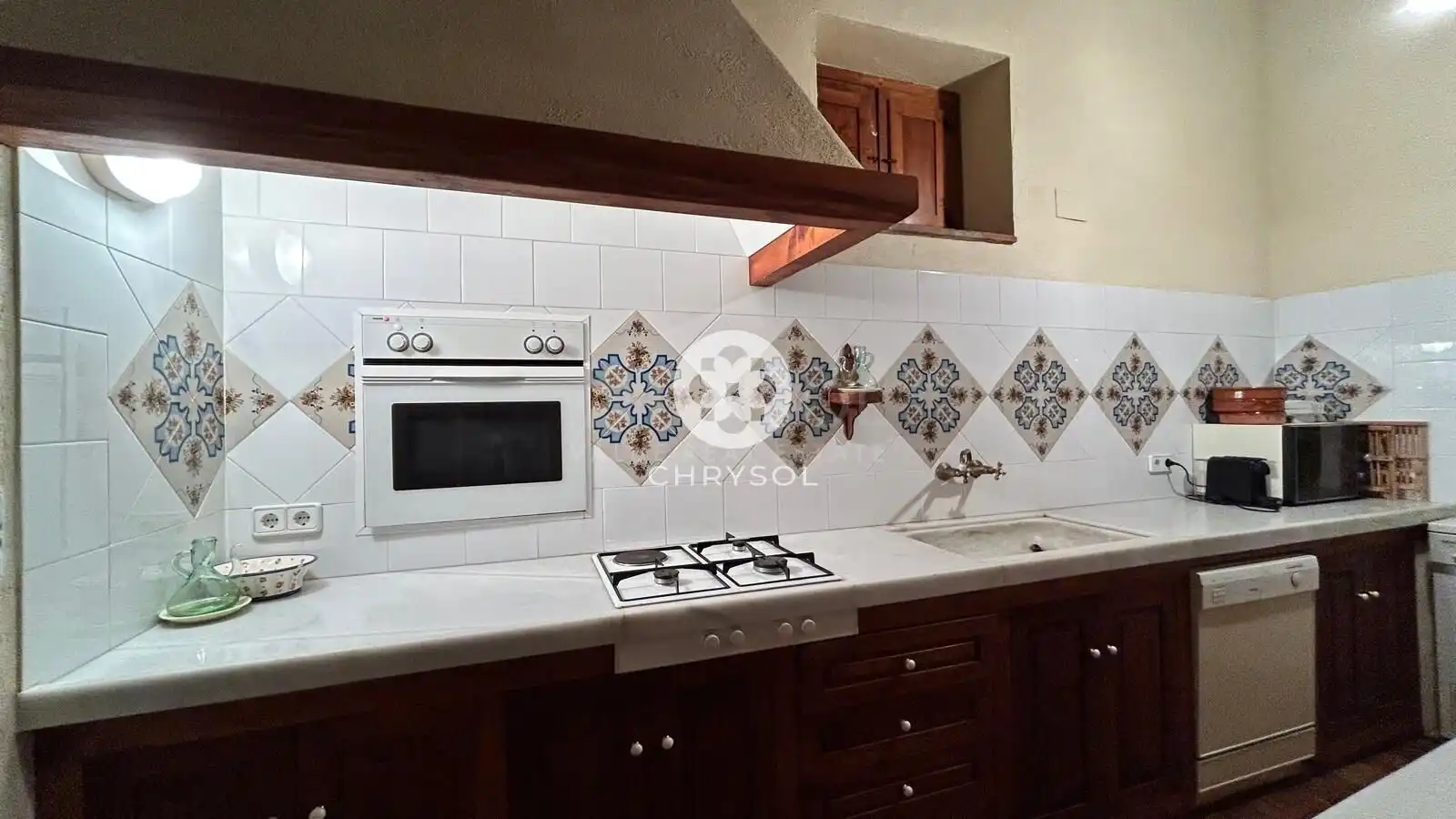 Cocina de Finca rústica en venta en Mura con Jardín privado y Piscina