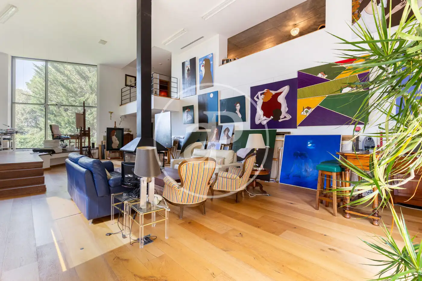 Living room of Houses for sale in Sant Cugat del Vallès  with Air Conditioner, Heating and Private garden