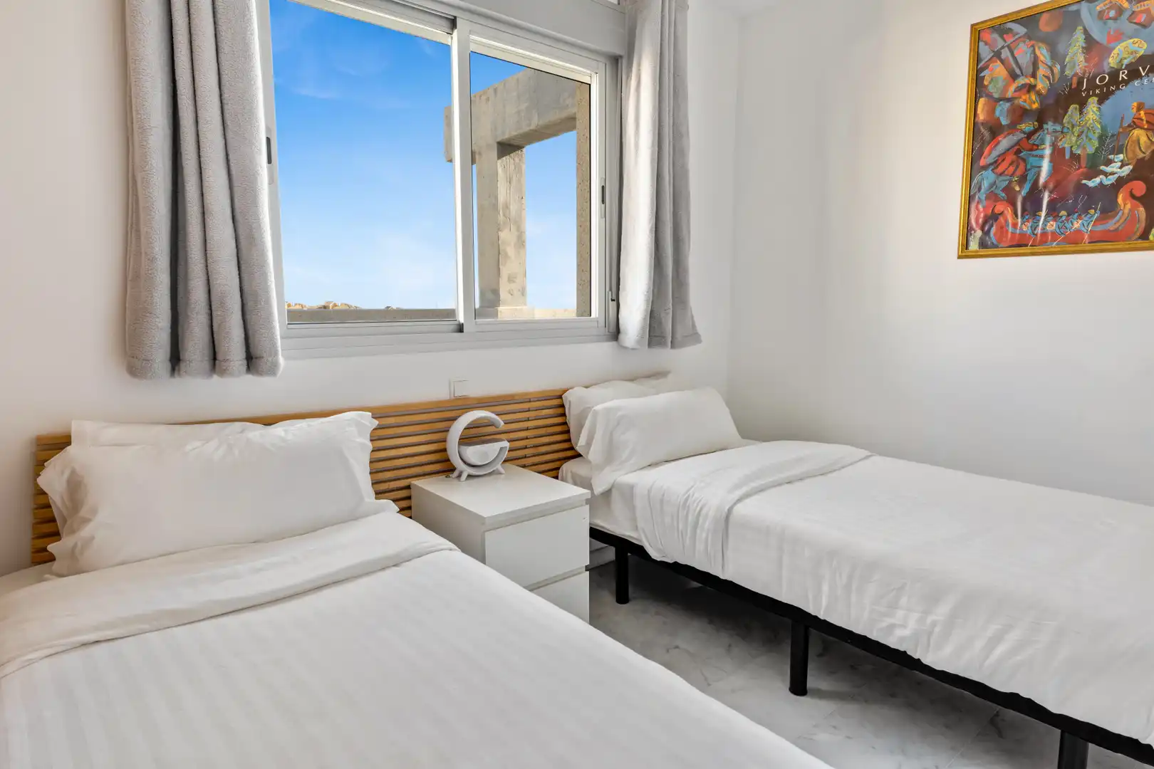 Schlafzimmer von Dachboden zum Verkauf in Mijas mit Klimaanlage, Heizung und Terrasse