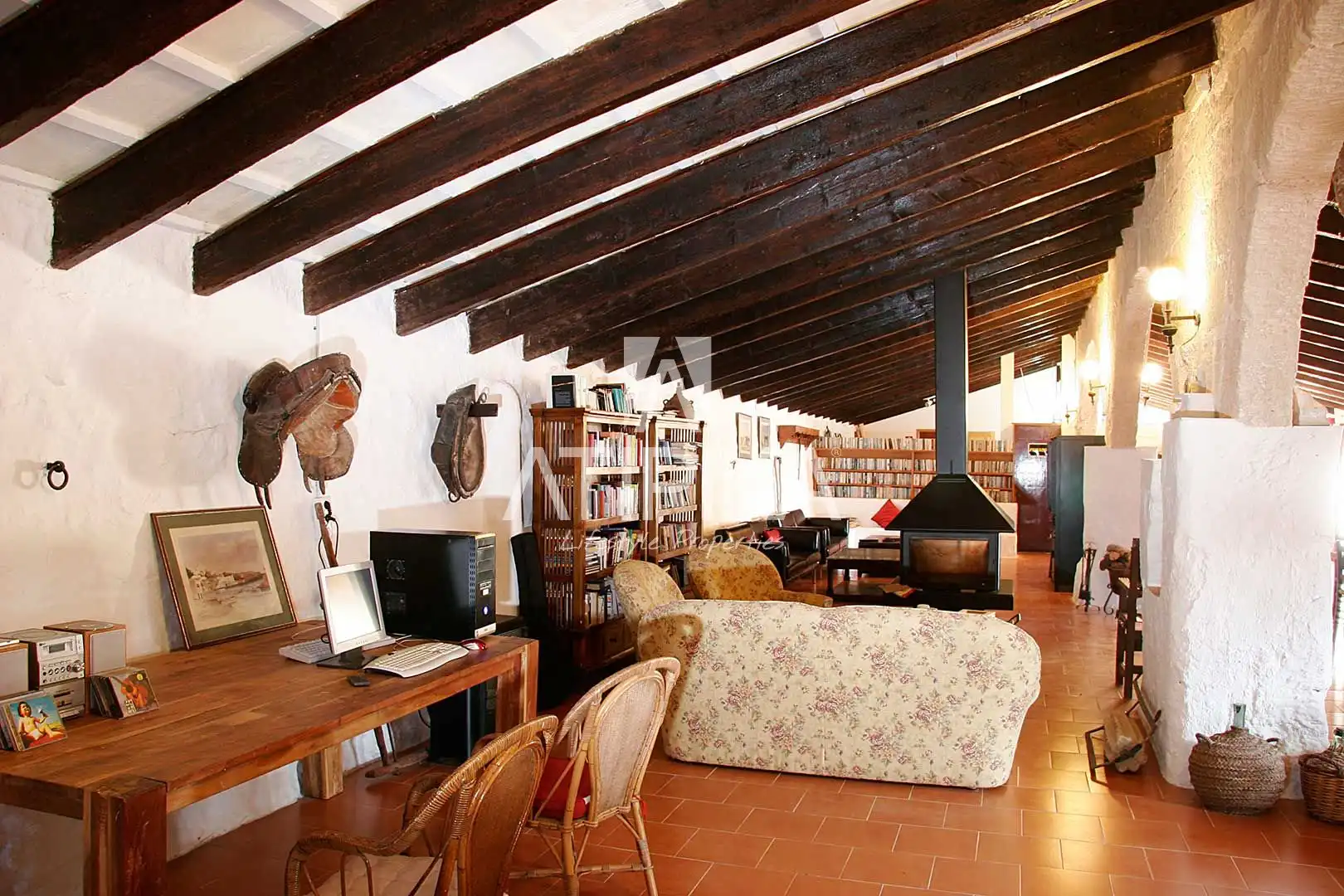 Sala de estar de Finca rústica en venta en Maó - Mahón con Aire acondicionado, Piscina y Horno