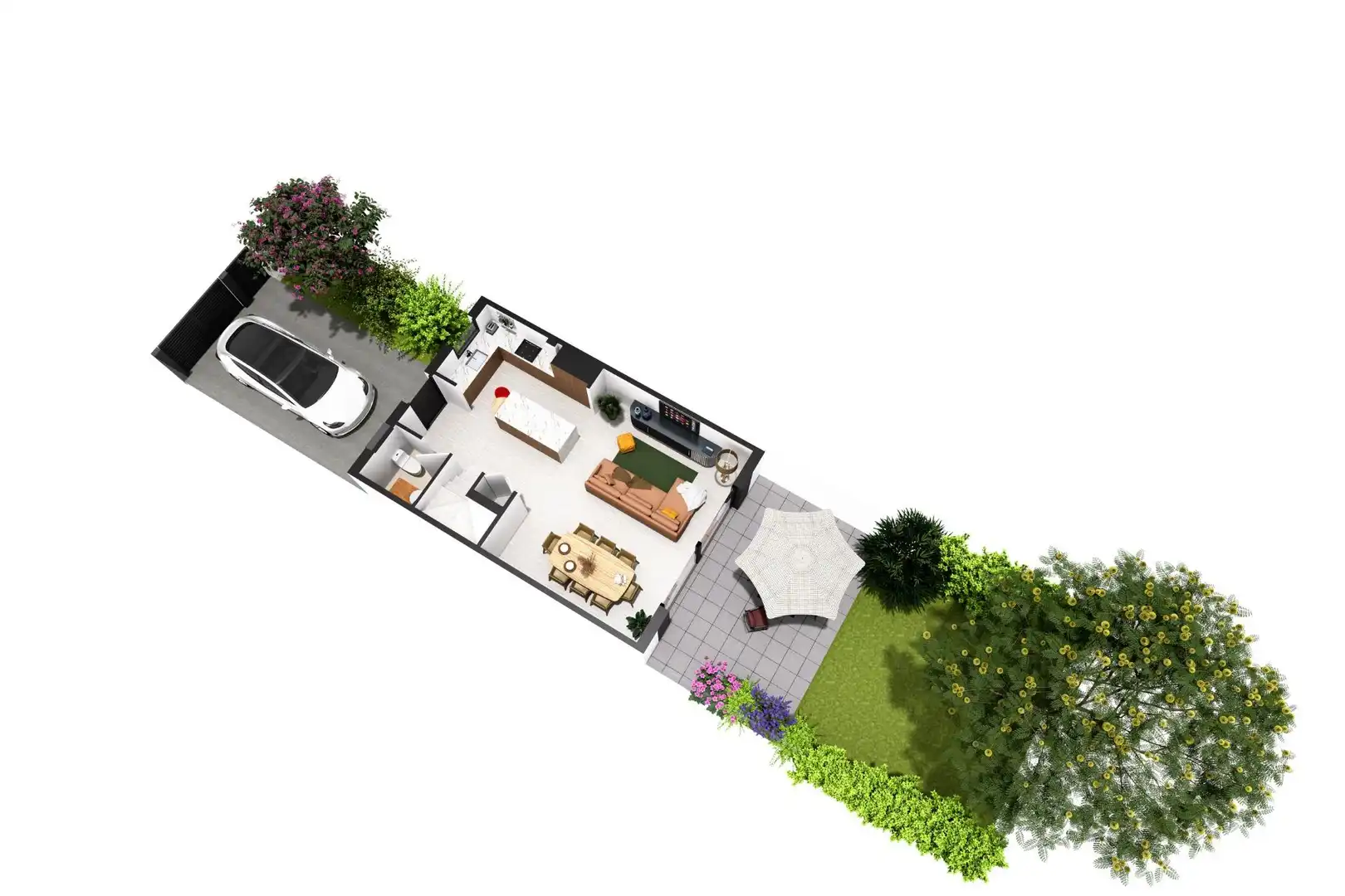 Jardín de Casa adosada en venta en Villalbilla con Calefacción, Jardín privado y Parquet