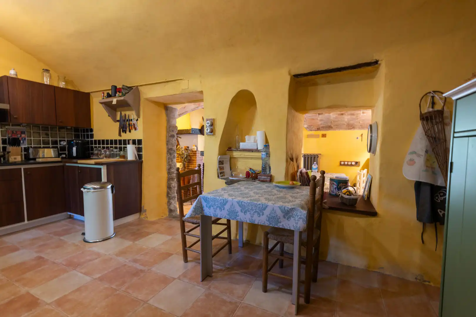 Küche von Country house zum Verkauf in Sant Martí de Llémena mit Klimaanlage, Heizung und Privatgarten