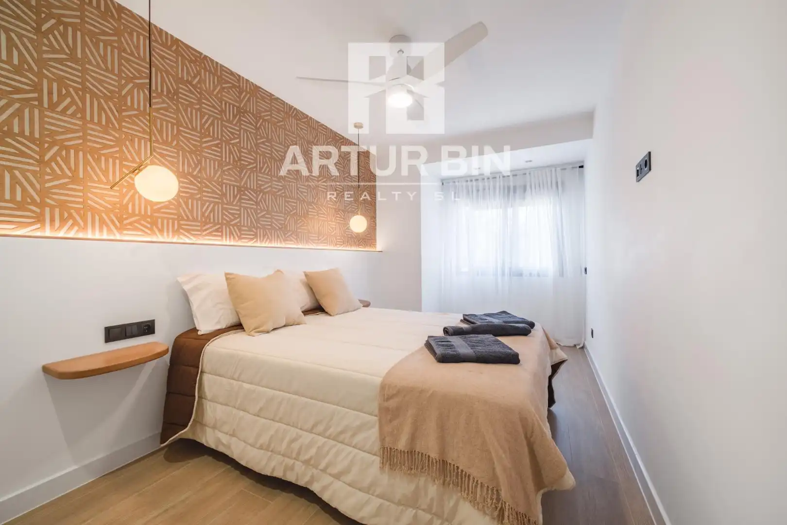 Schlafzimmer von Wohnung zur Miete in Cullera mit Heizung, Terrasse und Balkon