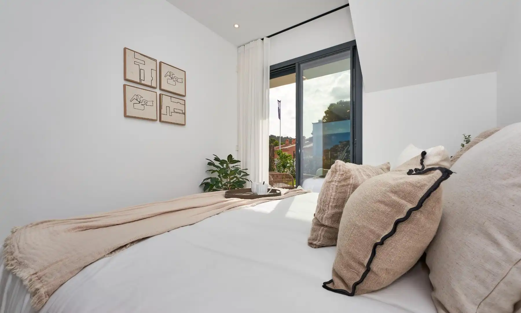 Bedroom of Flat for sale in Andratx  with Air Conditioner, Private garden and Terrace