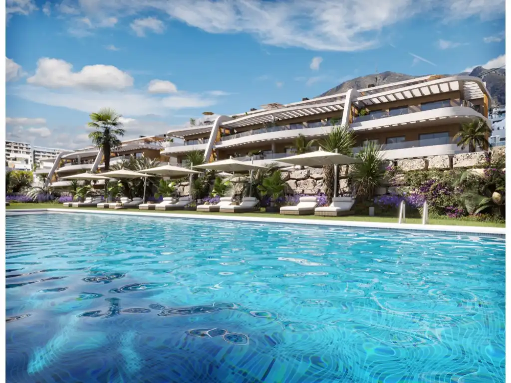 Piscina de Apartament en venda en Finestrat amb Jardí privat i Piscina