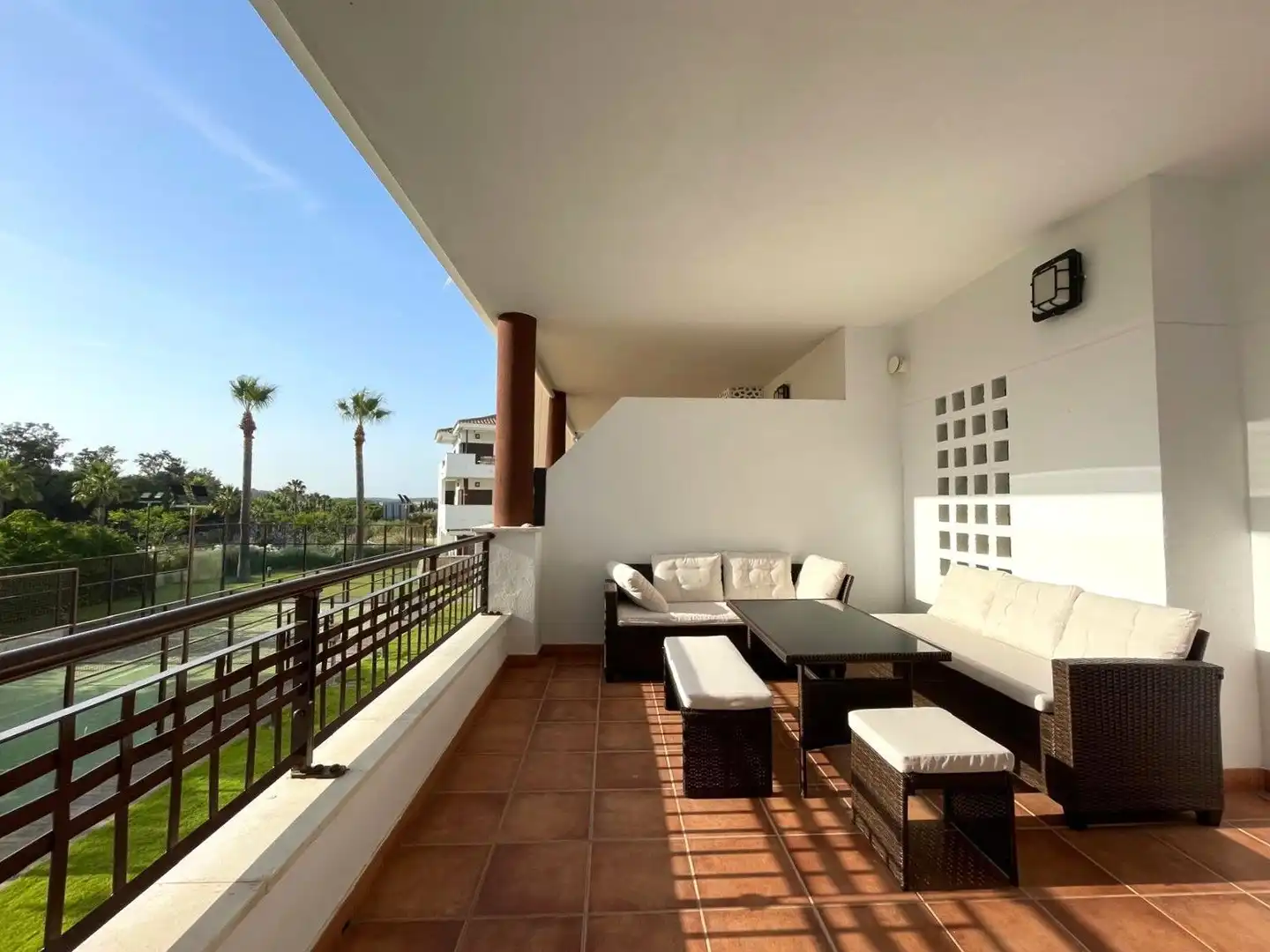 Terrasse von Wohnungen zur Miete in El Rompido mit Heizung, Möbliert und Gemeinschaftspool