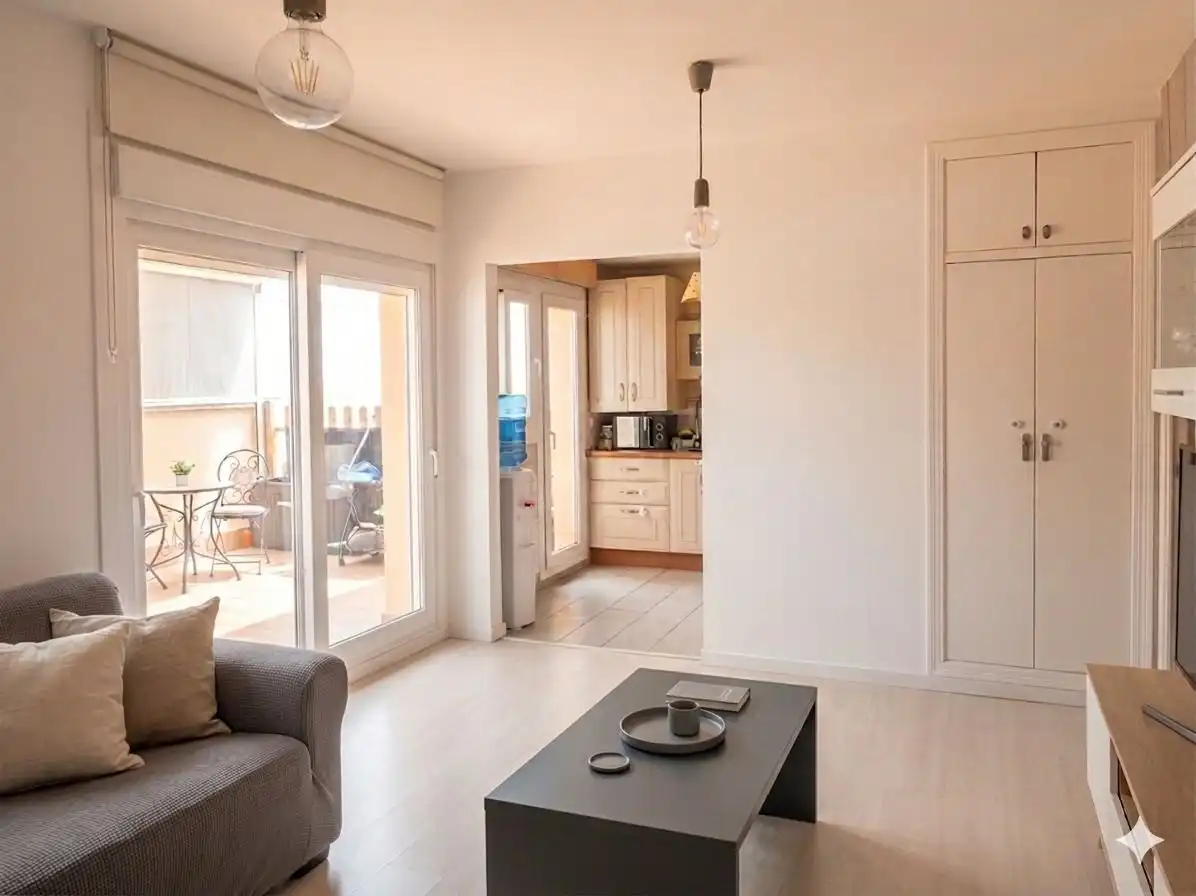 Living room of Attic for sale in Roquetas de Mar  with Air Conditioner, Terrace and Community pool