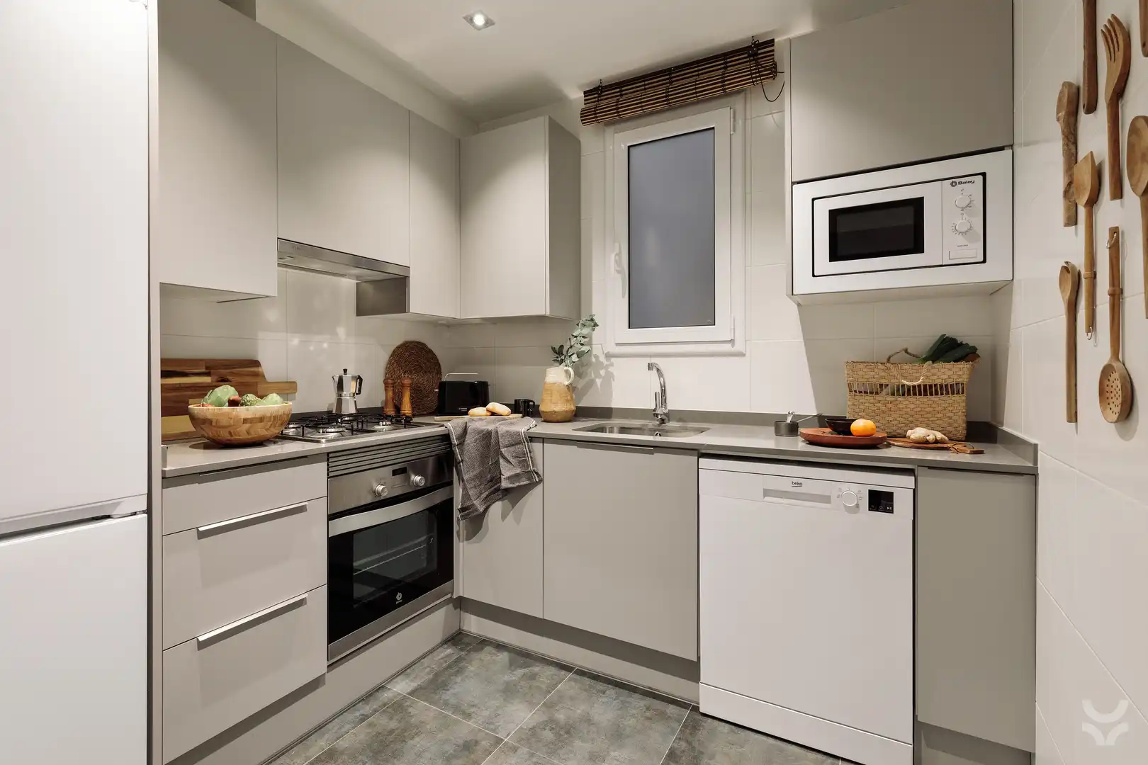 Kitchen of Apartments for rent in Barcelona  with Air Conditioner, Heating and Furnished