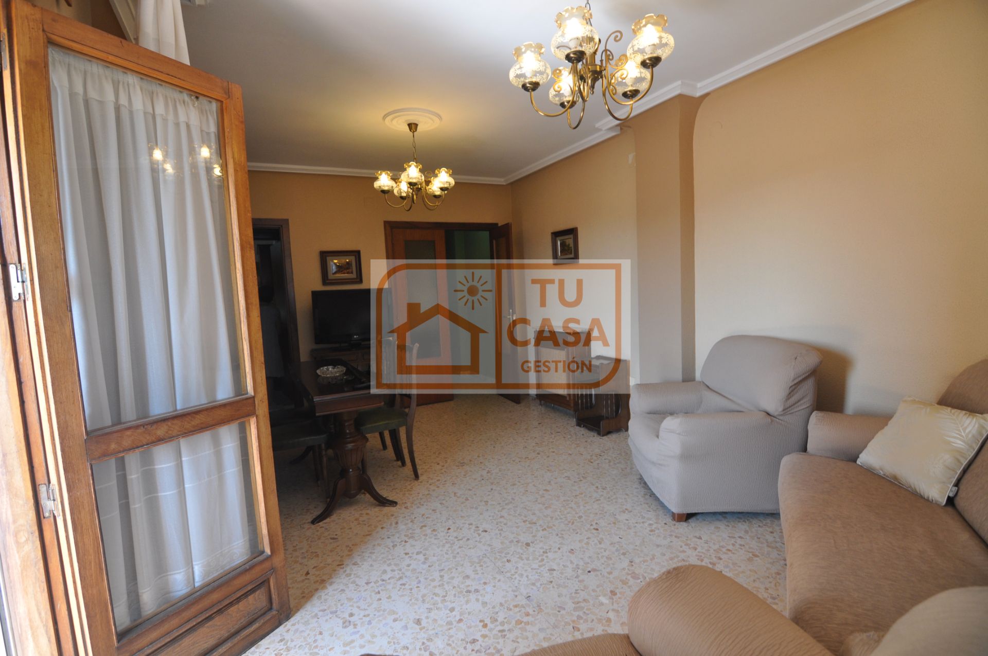 Living room of Flat to rent in Cáceres Capital  with Terrace, Furnished and Oven