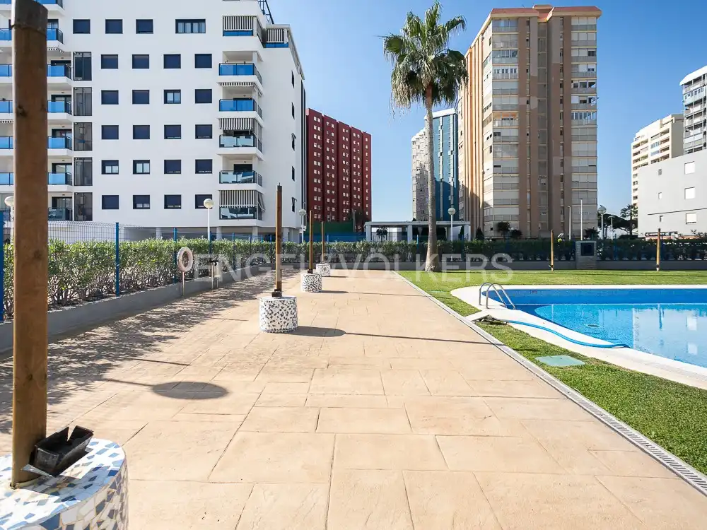 Terrace of Flat for rent in La Pobla de Farnals  with Air Conditioner, Heating and Private garden