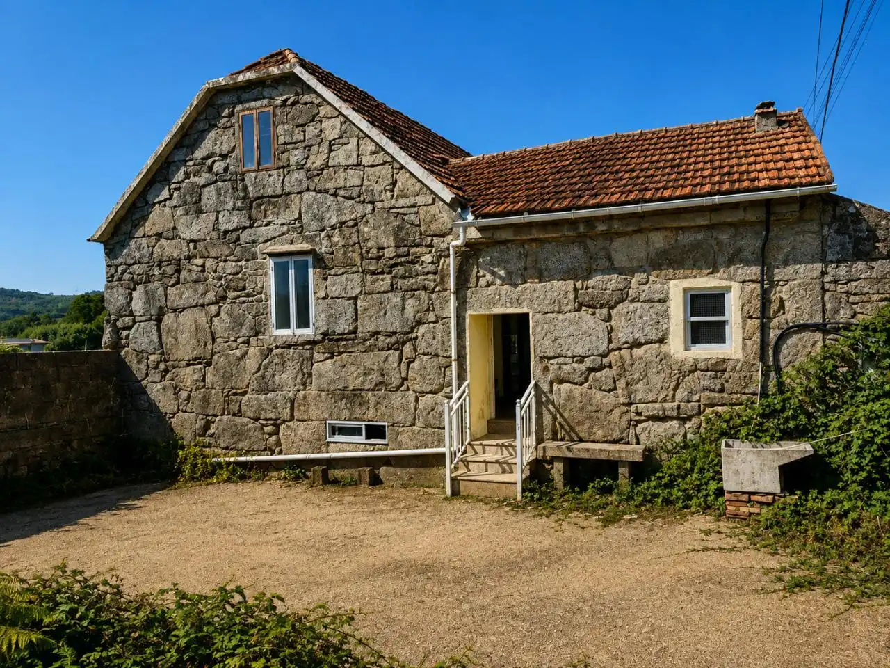 Vista exterior de Casa o xalet en venda en Pazos de Borbén amb Calefacció i Terrassa