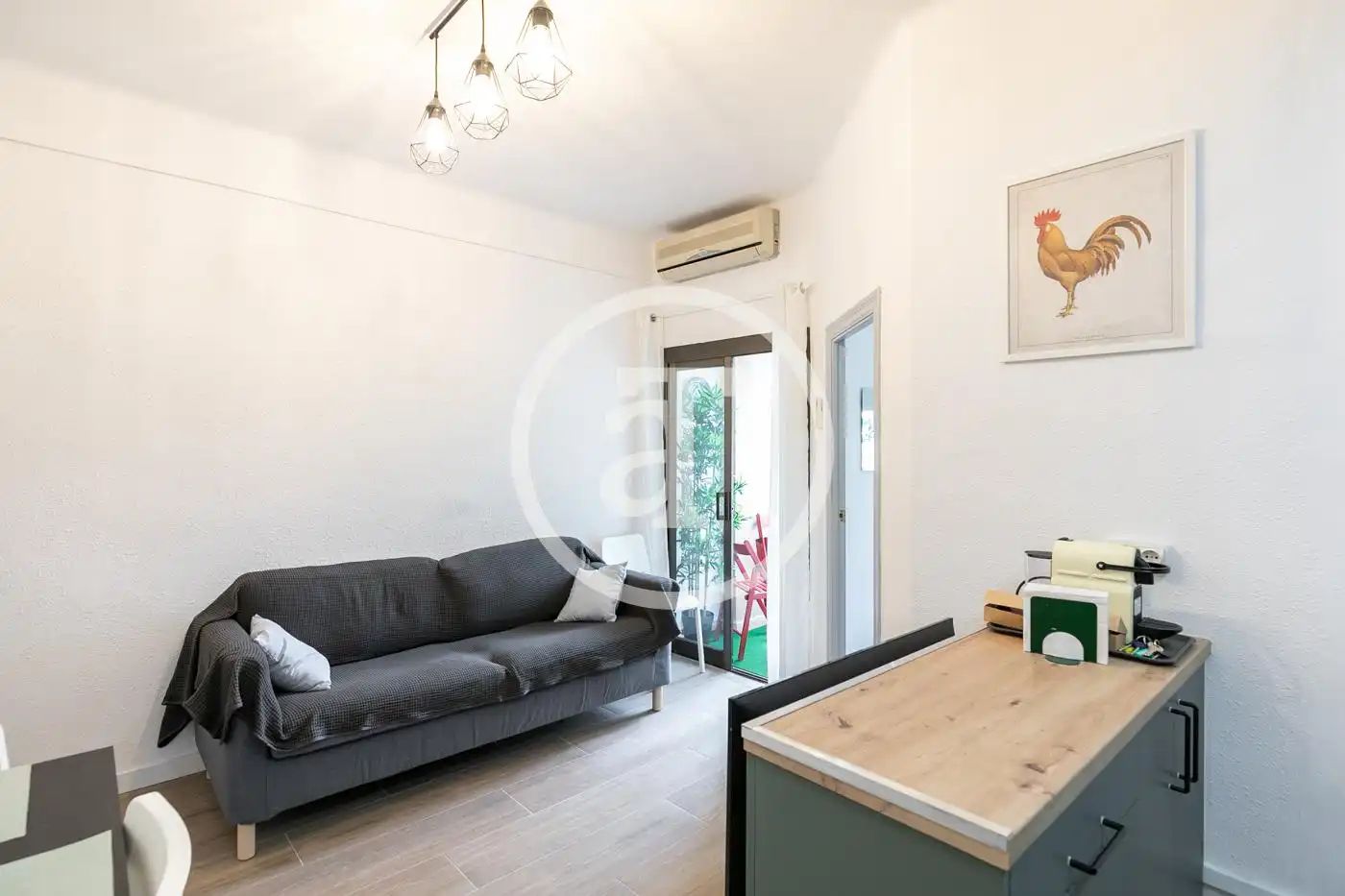 Living room of Flat for rent in  Barcelona Capital  with Air Conditioner, Furnished and Oven