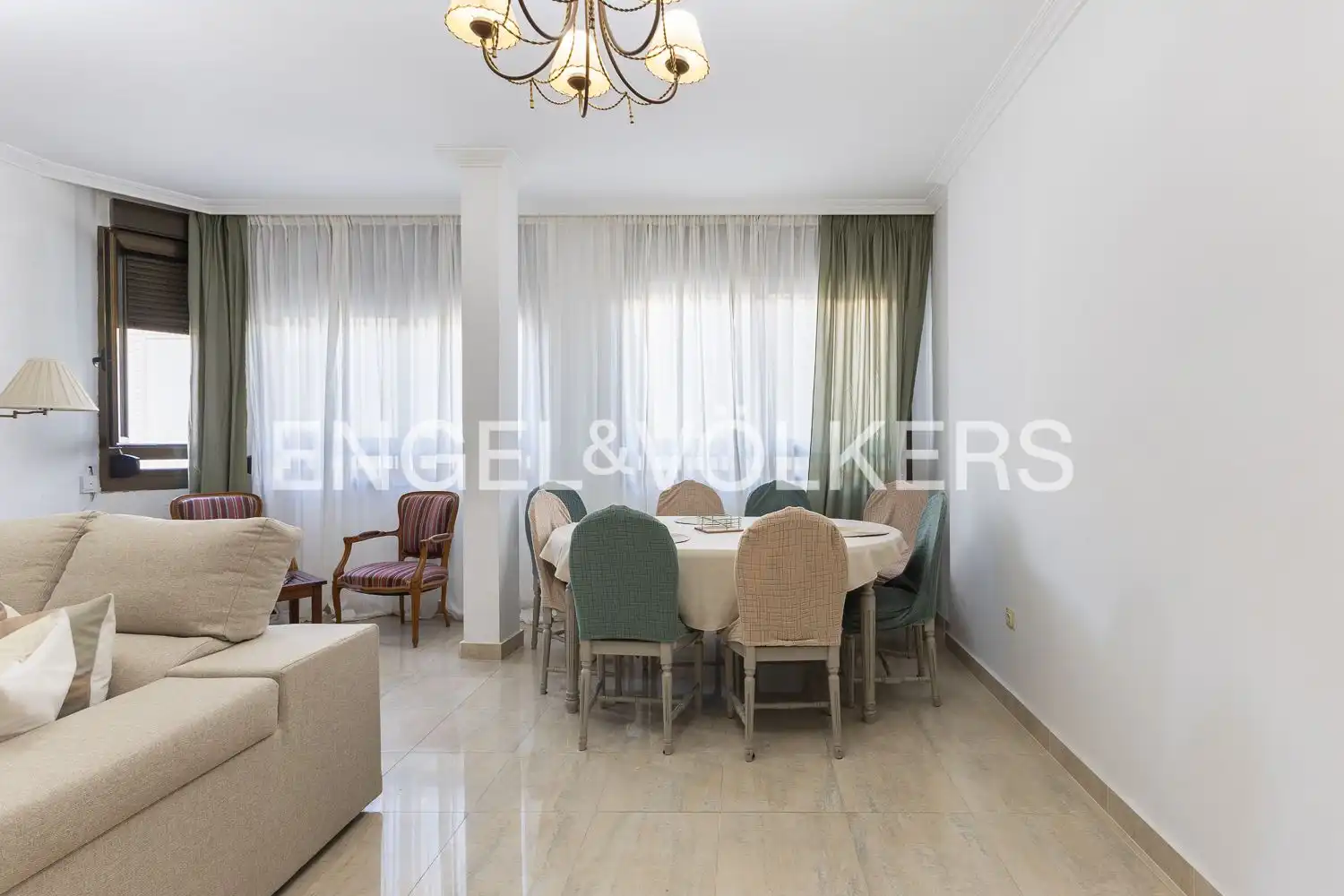 Esszimmer von Wohnung zur Miete in Valencia mit Klimaanlage, Heizung und Möbliert