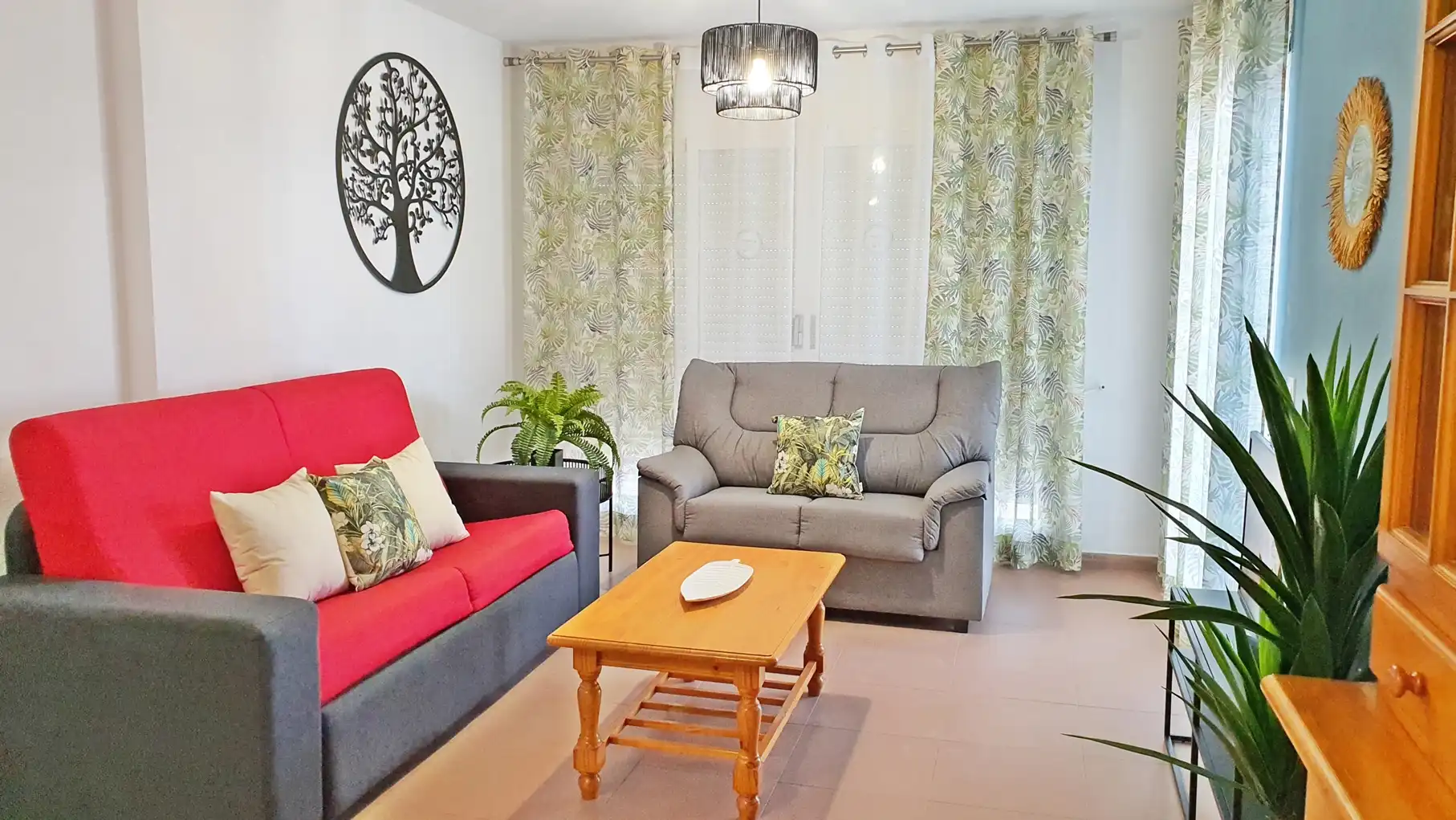 Wohnzimmer von Wohnungen zur Miete in Gandia mit Terrasse, Möbliert und Ofen