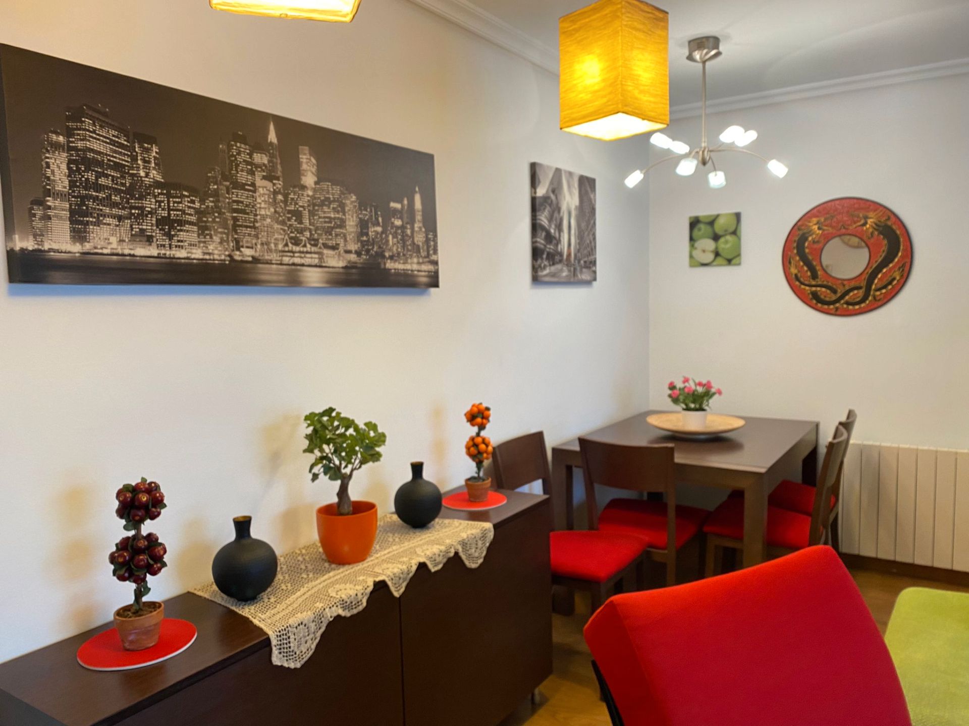 Dining room of Flat to rent in  Zaragoza Capital  with Heating, Parquet flooring and Furnished
