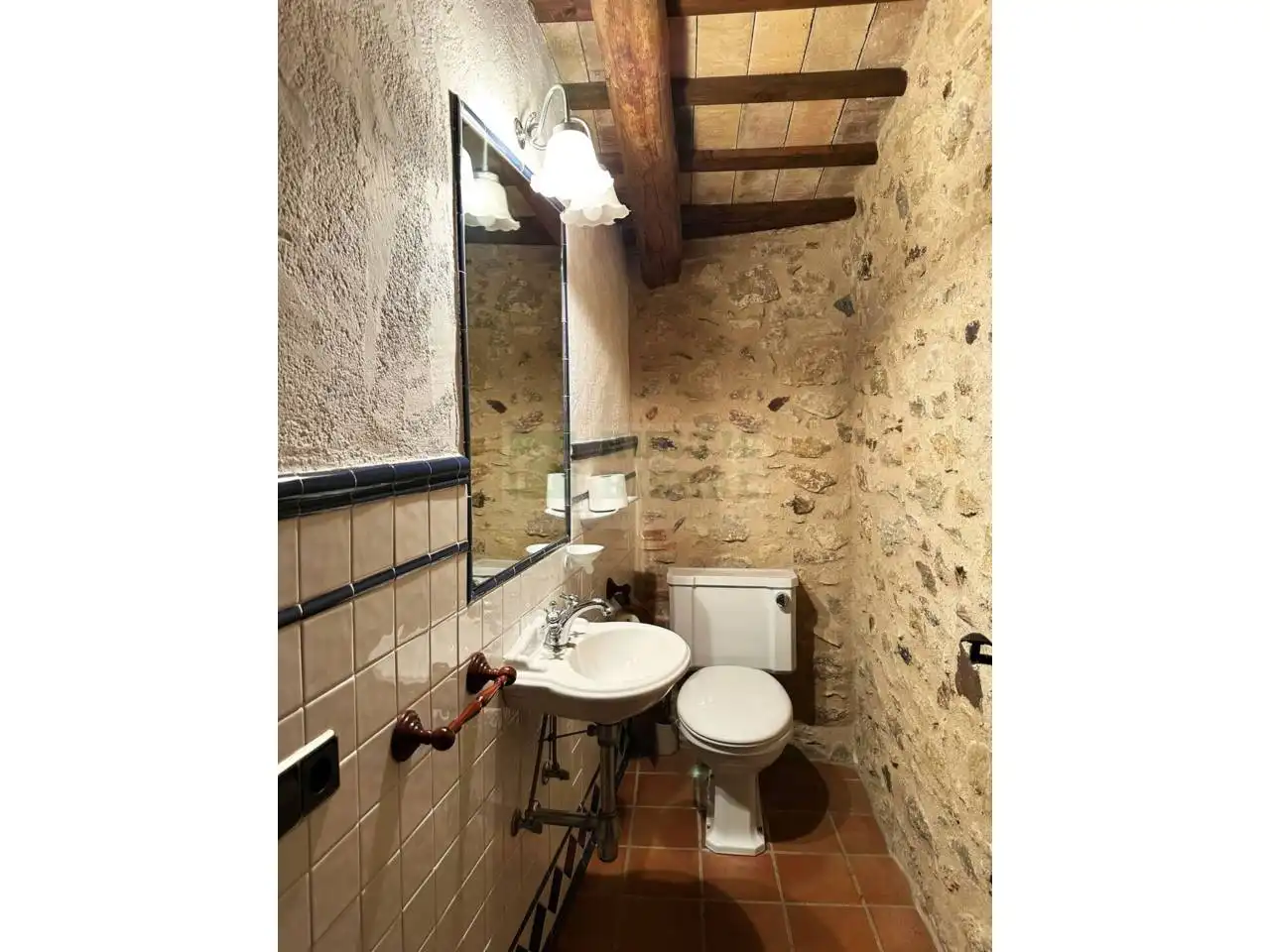 Bathroom of Country homes for rent in Cruïlles, Monells I Sant Sadurní de L'Heura  with Heating, Terrace and Furnished