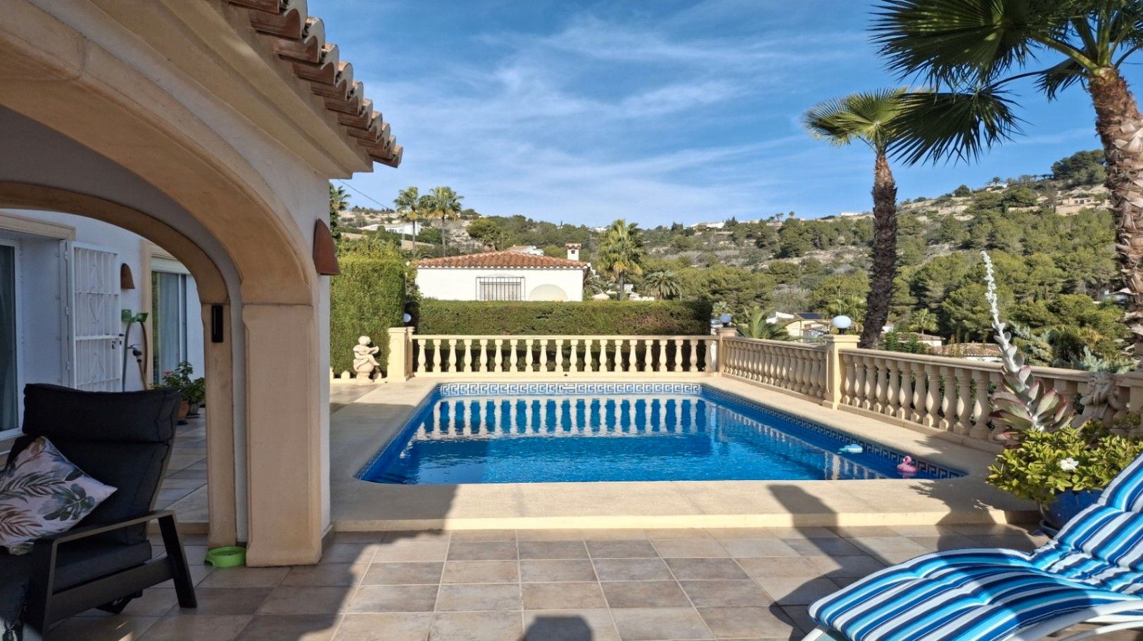 Swimming pool of House or chalet for sale in Benissa  with Air Conditioner, Heating and Private garden