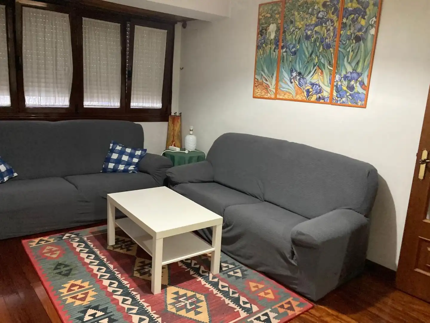 Living room of Flat for rent in Ferrol  with Heating, Parquet flooring and Furnished
