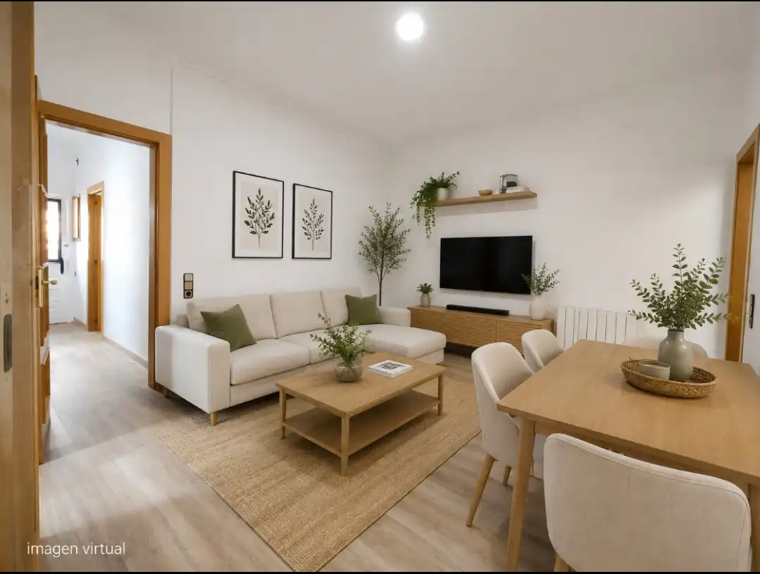 Sala de estar de Piso en venta en Ripollet con Calefacción, Parquet y Terraza