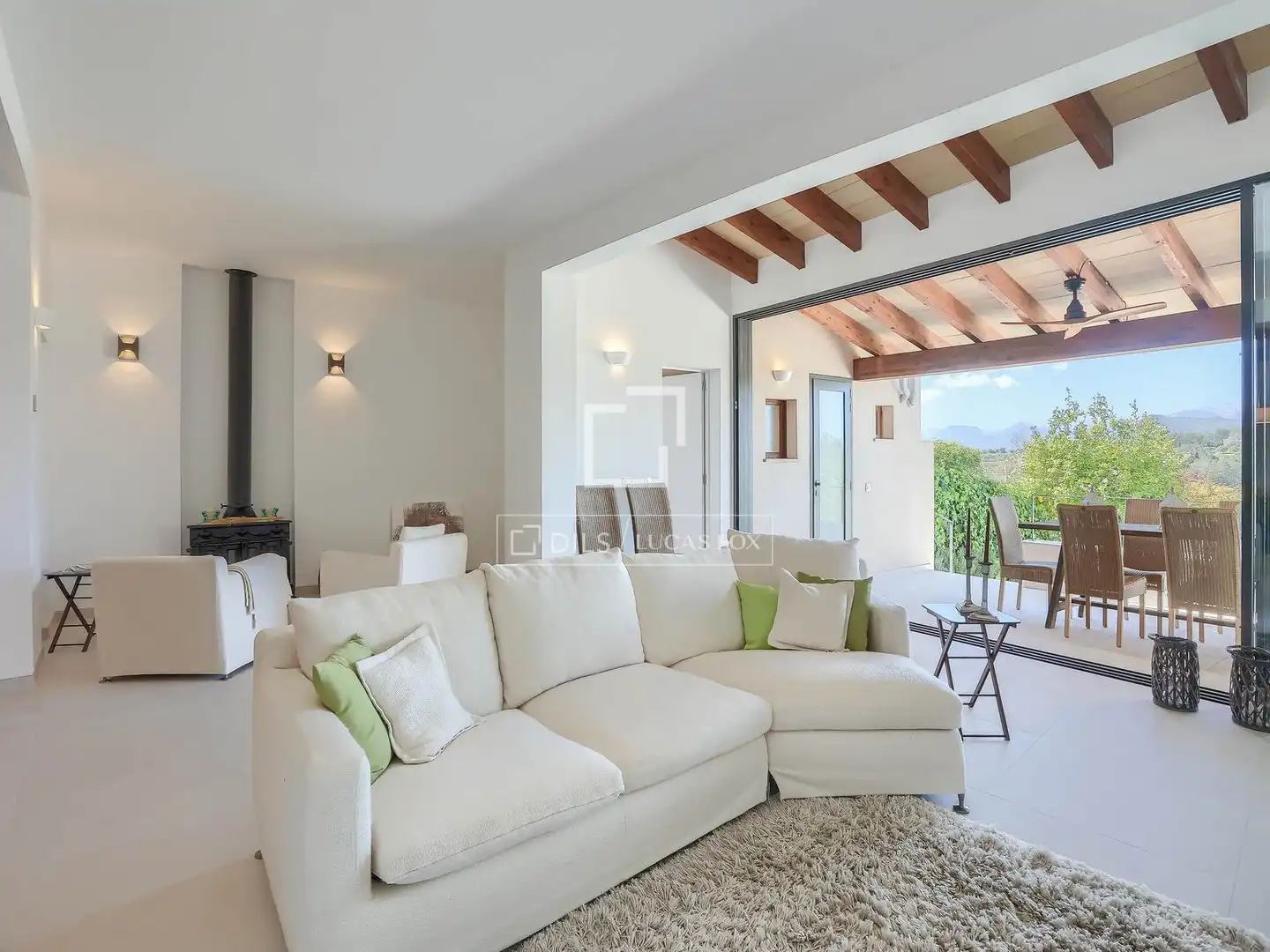 Living room of Houses for sale in Llubí  with Air Conditioner and Swimming Pool