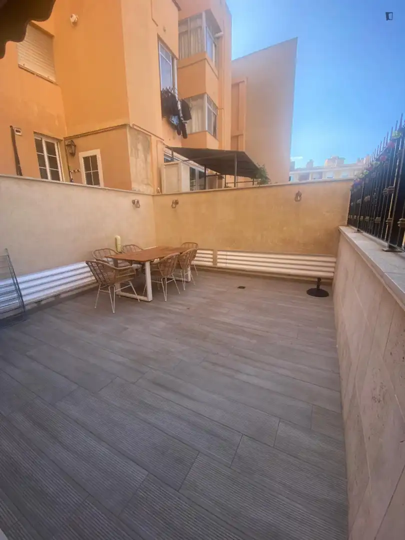 Terraza de Apartamento de alquiler en  Palma de Mallorca con Aire acondicionado, Amueblado y Horno