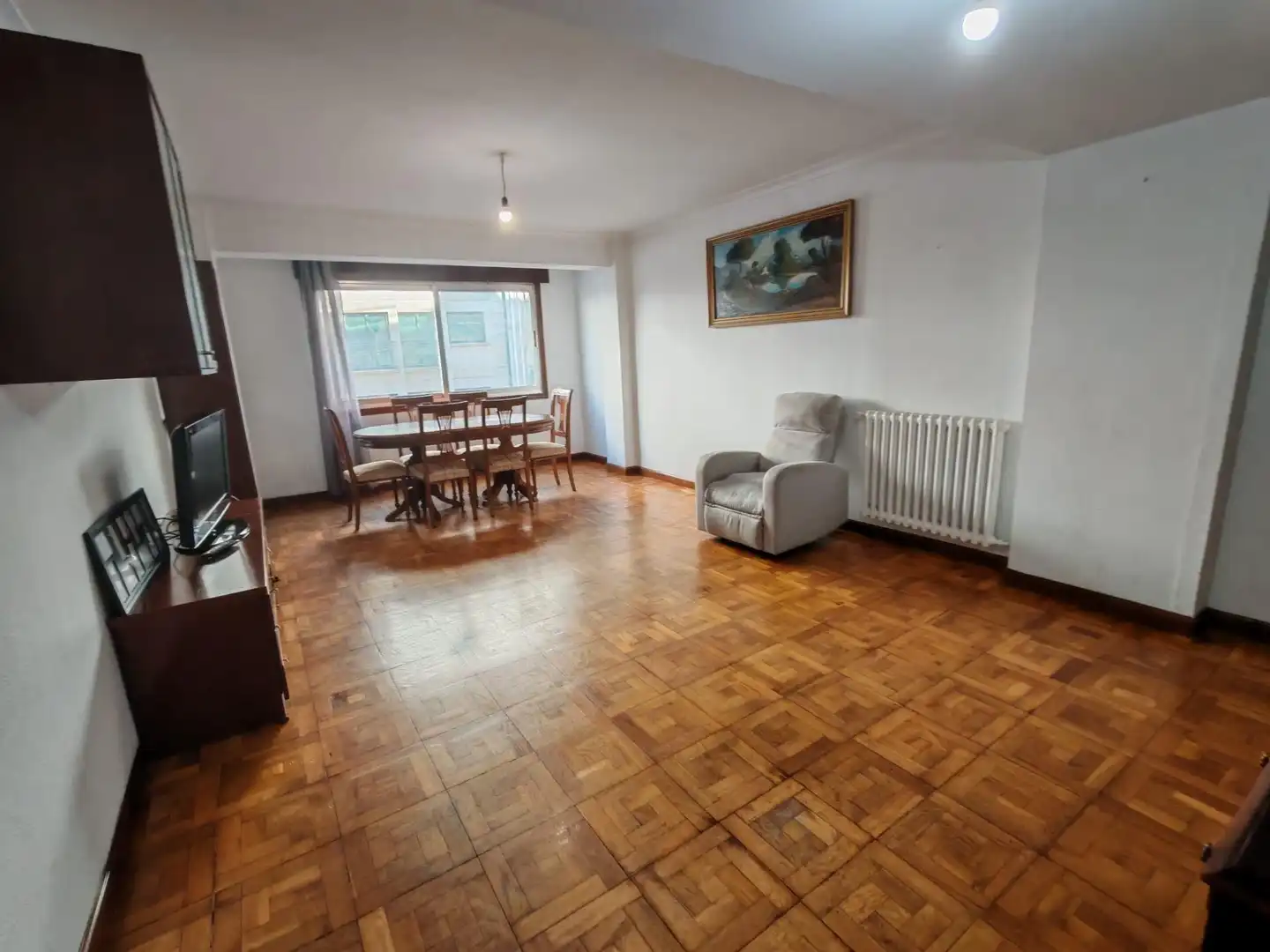 Dining room of Flat for rent in Vigo   with Heating, Terrace and Furnished