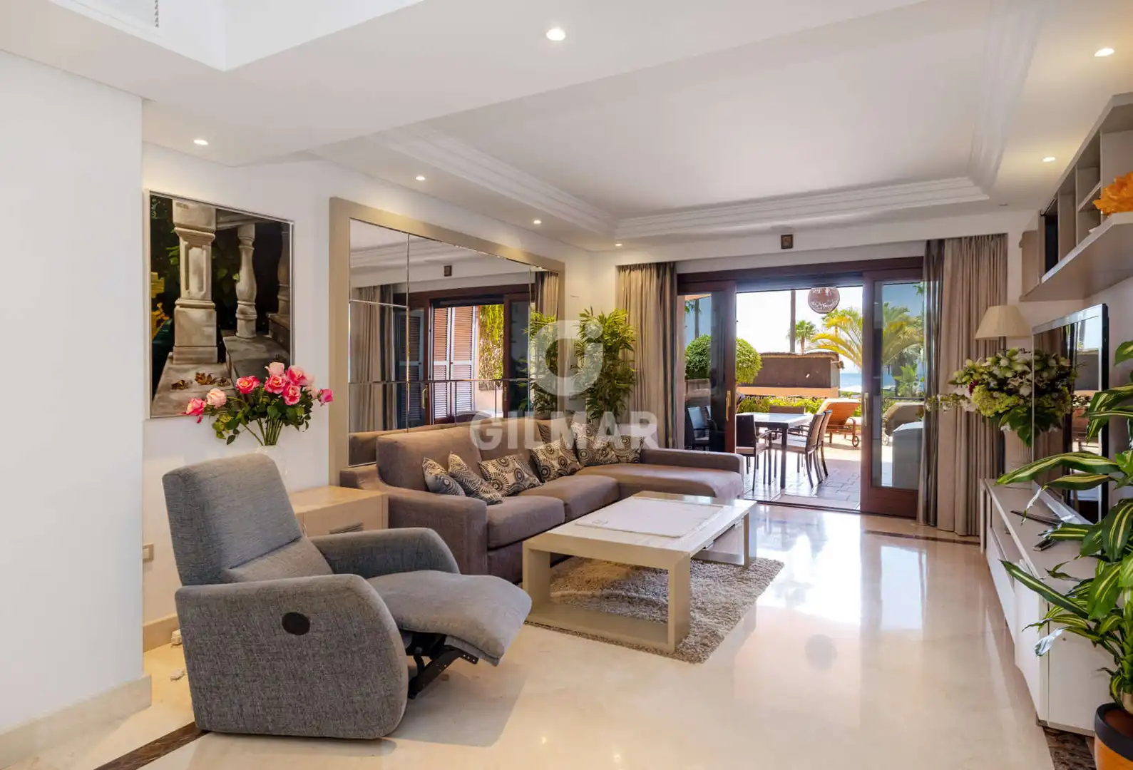 Sala de estar de Planta baja en venta en Estepona con Calefacción, Jardín privado y Trastero