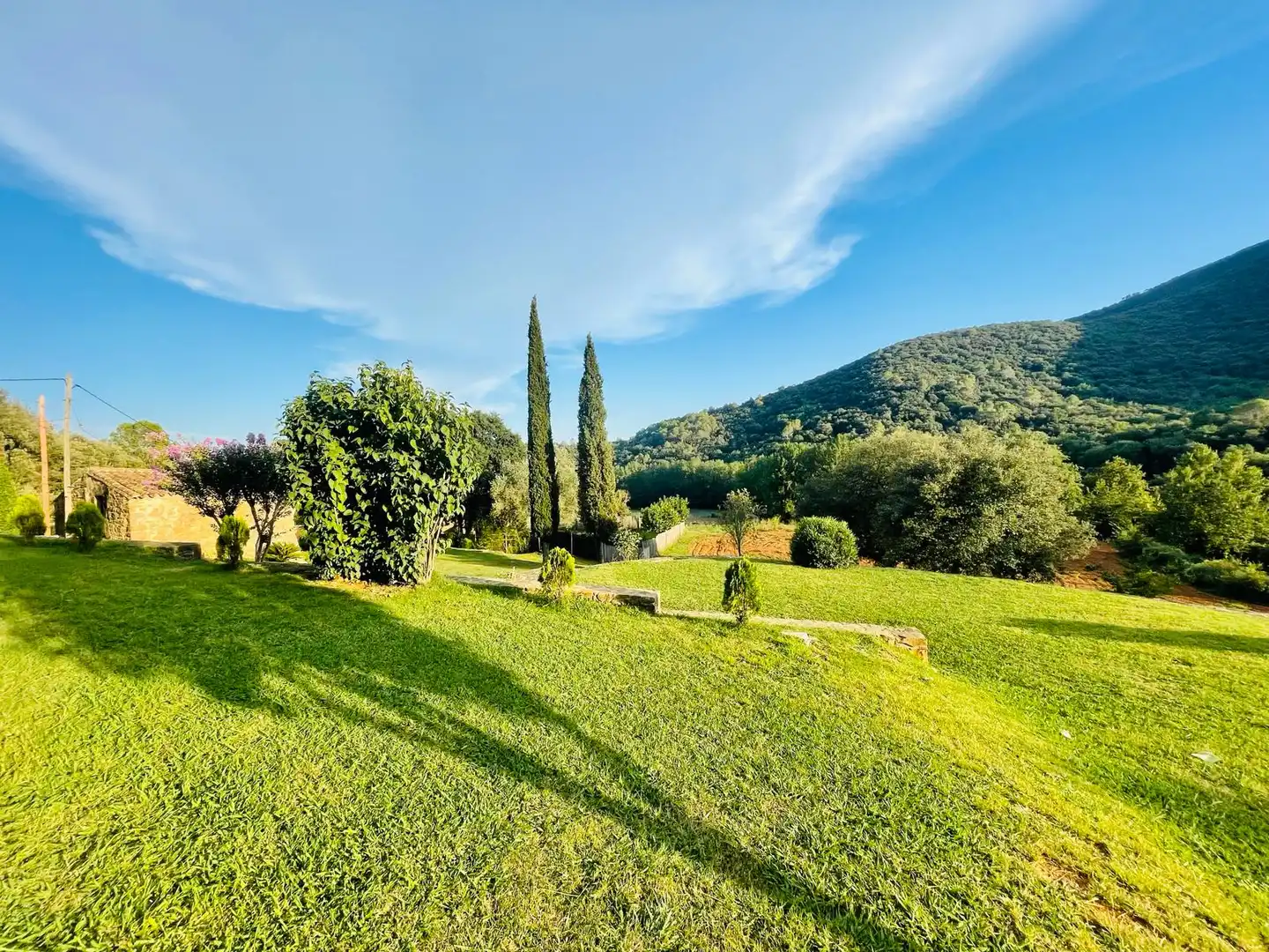 Garten von Country house zur Miete in Girona mit Heizung, Privatgarten und Schwimmbad