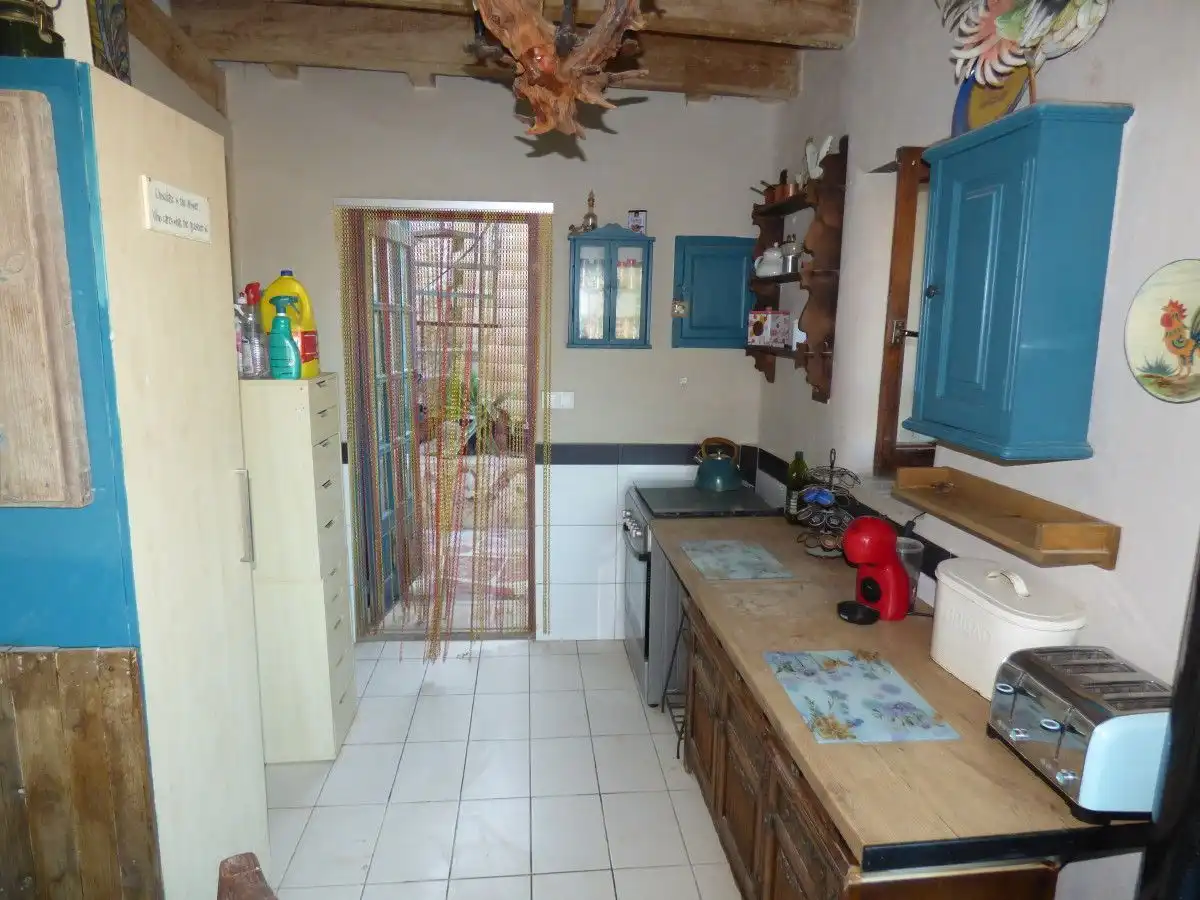 Cuina de Finca rústica en venda en Orxeta amb Jardí privat, Terrassa i Traster