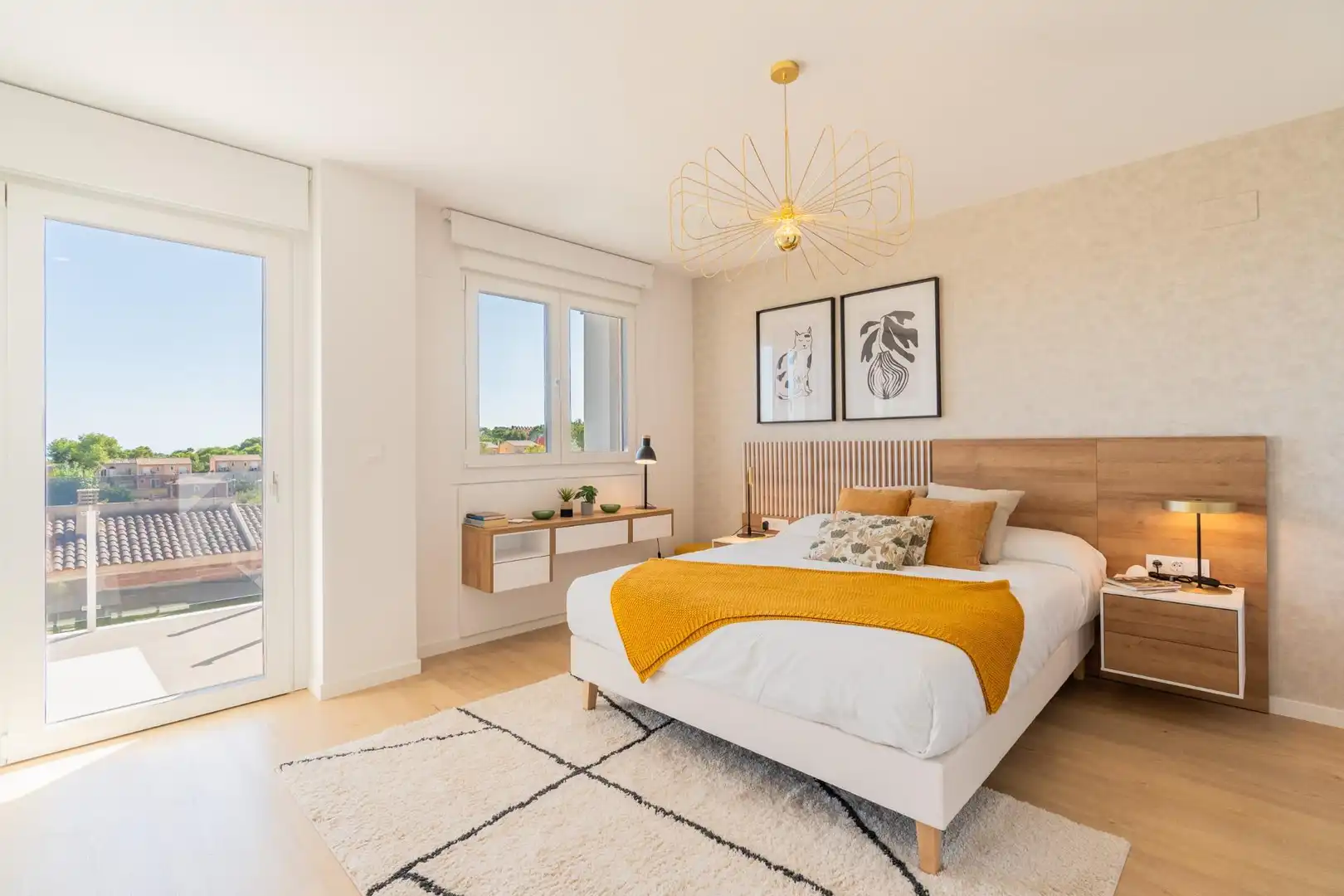 Dormitori de Casa adosada en venda en La Nucia amb Aire condicionat, Jardí privat i Terrassa