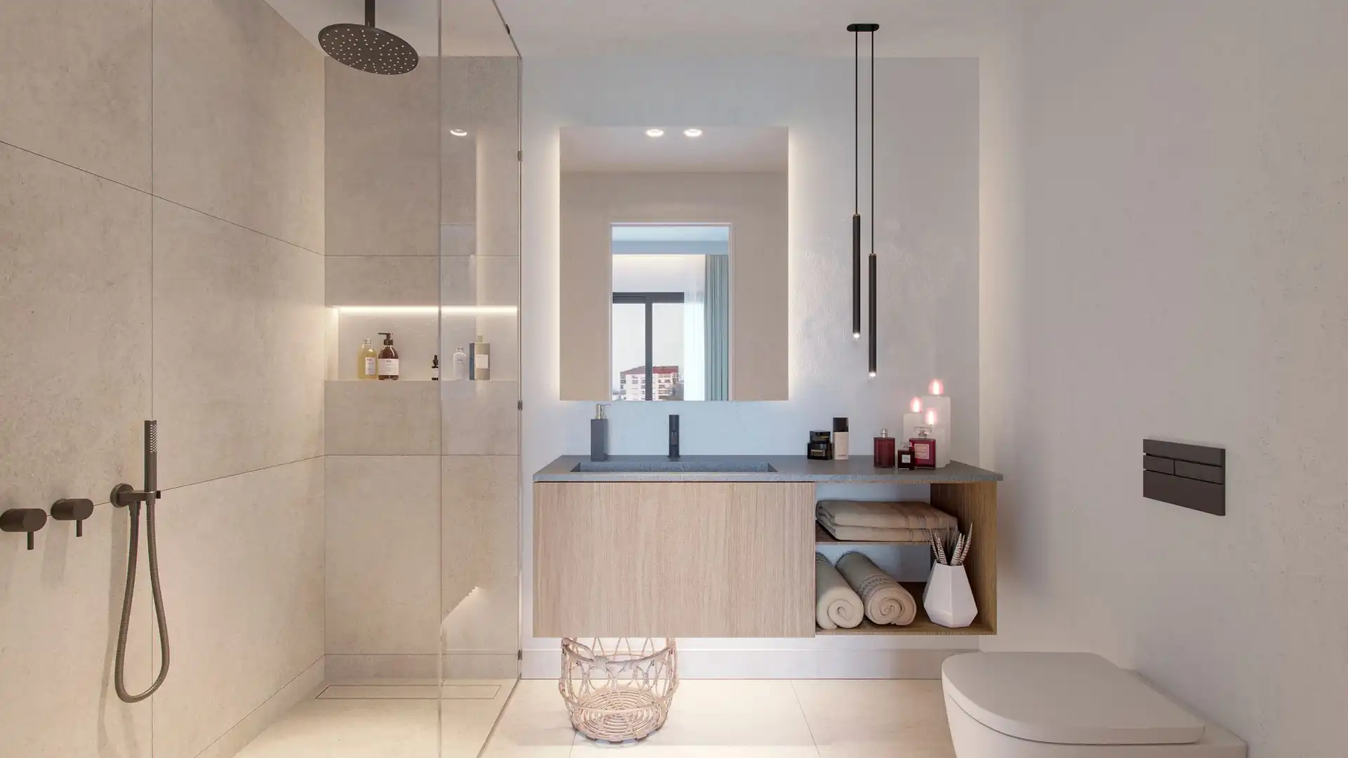 Badezimmer von Wohnungen zum Verkauf in Málaga mit Balkon