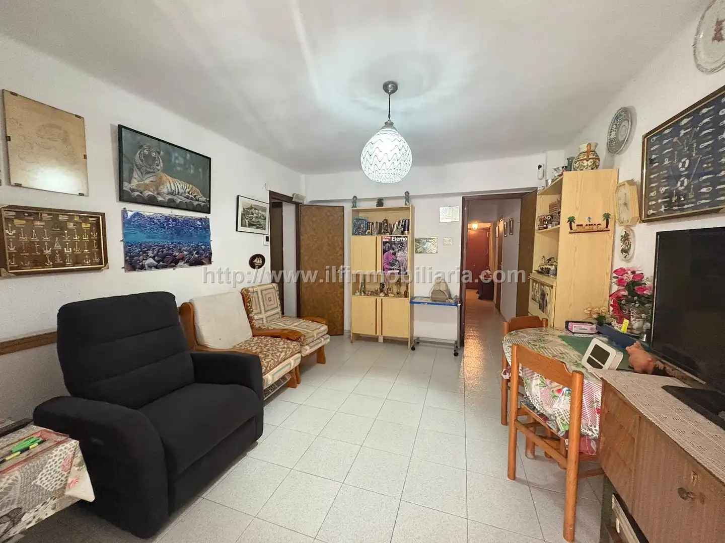Sala de estar de Piso en venta en  Palma de Mallorca con Terraza, TV y Balcón