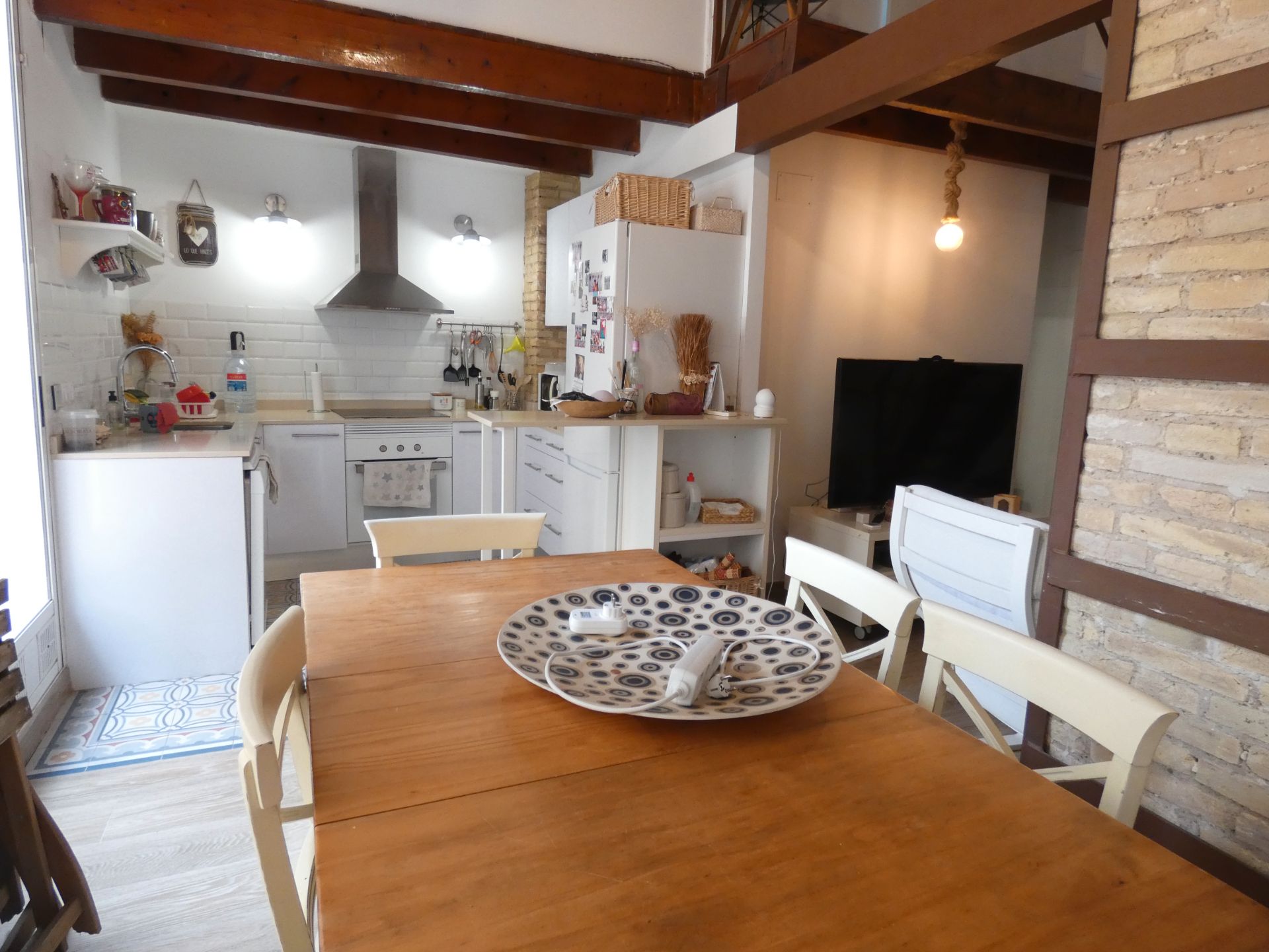Kitchen of Duplex for sale in  Valencia Capital  with Air Conditioner, Heating and Oven