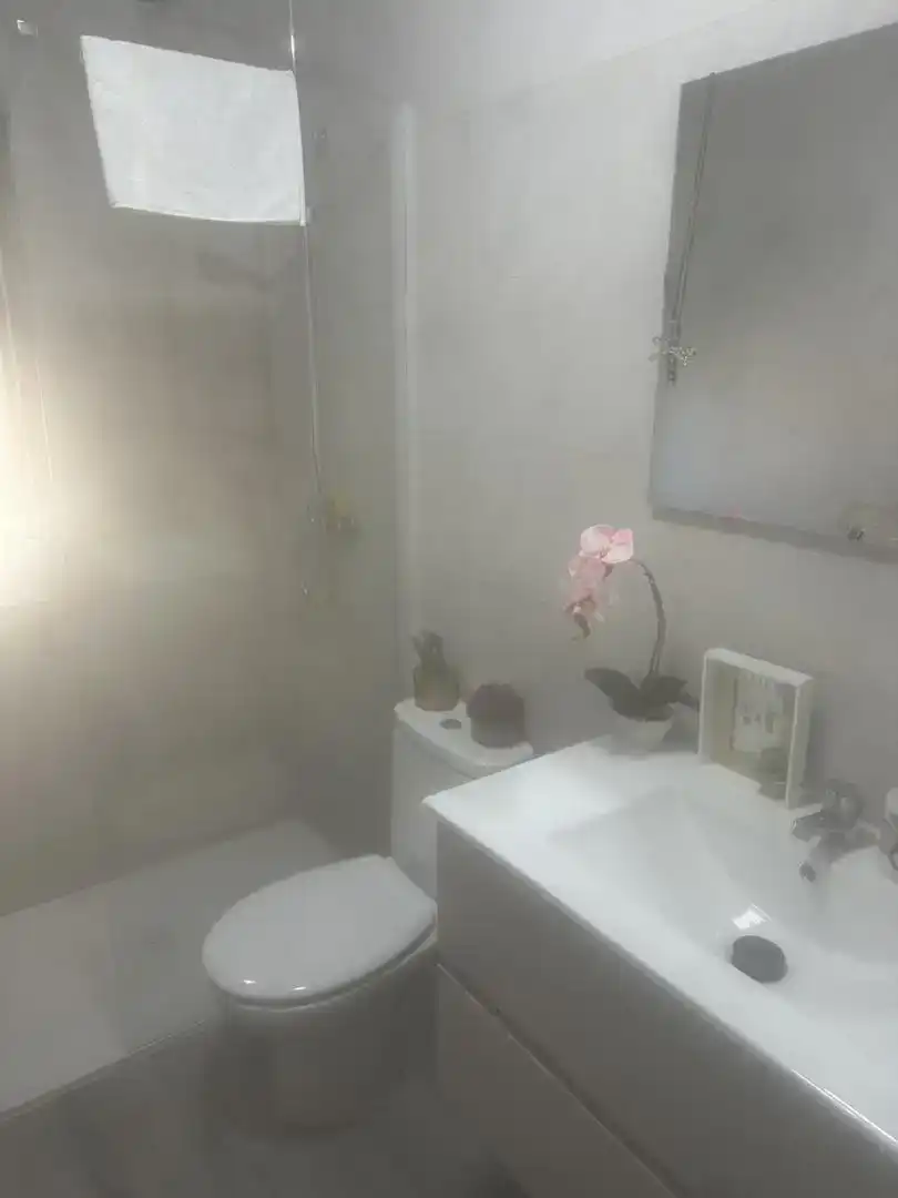Baño de Casa o chalet para compartir en Barajas de Melo con Aire acondicionado, Jardín privado y Parquet