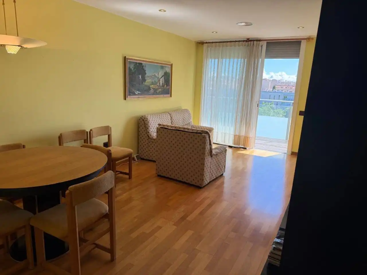 Living room of Flat for sale in Terrassa  with Air Conditioner, Heating and Parquet flooring