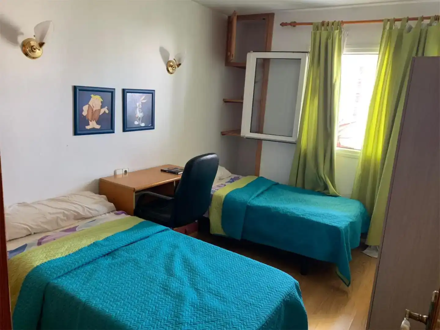 Schlafzimmer von Wohnung zur Miete in Santa Eulària des Riu mit Klimaanlage und Balkon