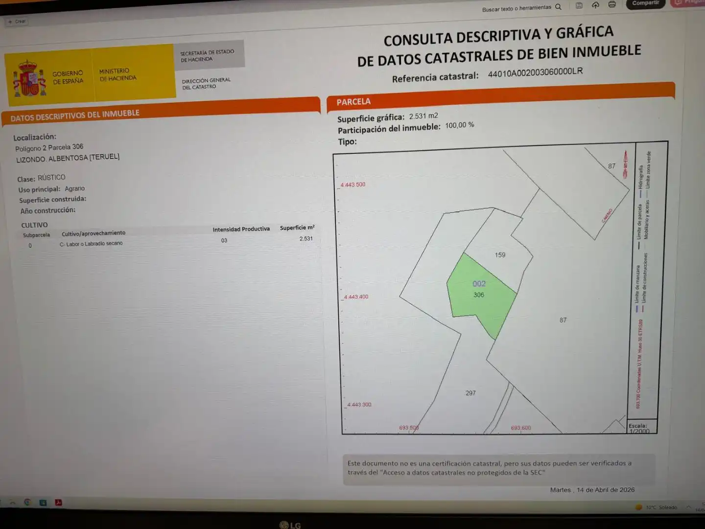 Land for sale in Albentosa