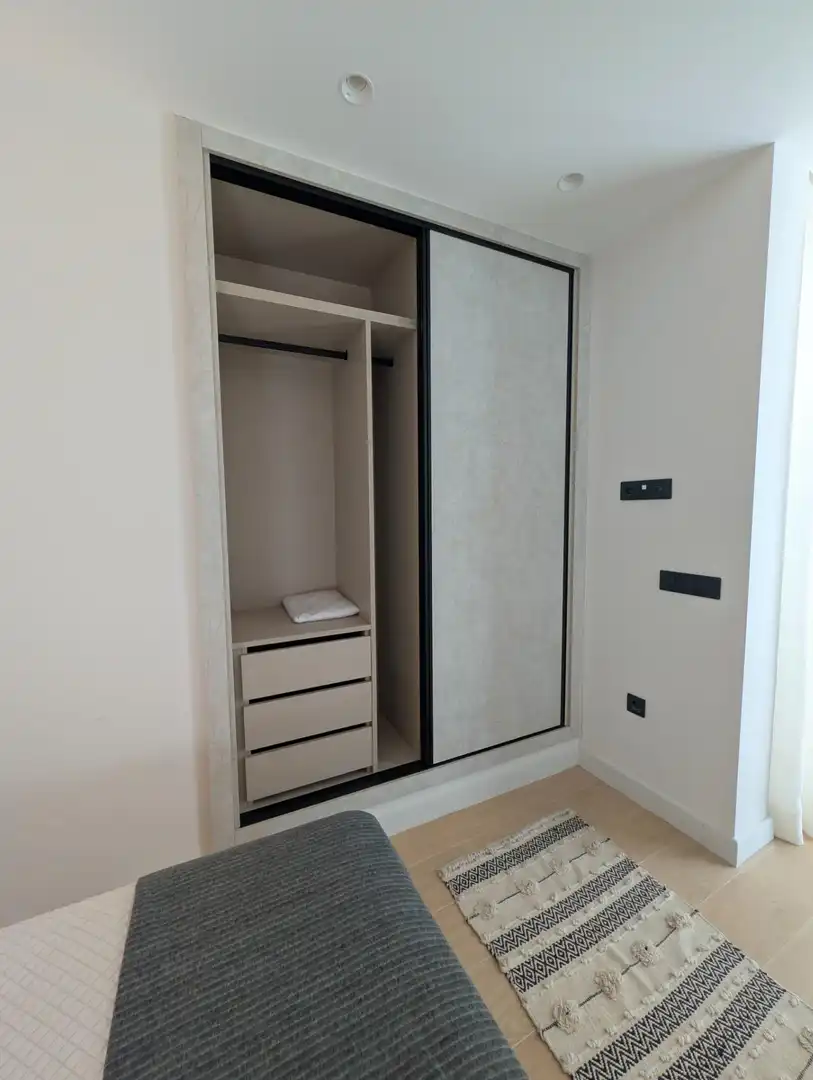Bedroom of Flat for rent in Sanlúcar la Mayor  with Air Conditioner, Heating and Furnished