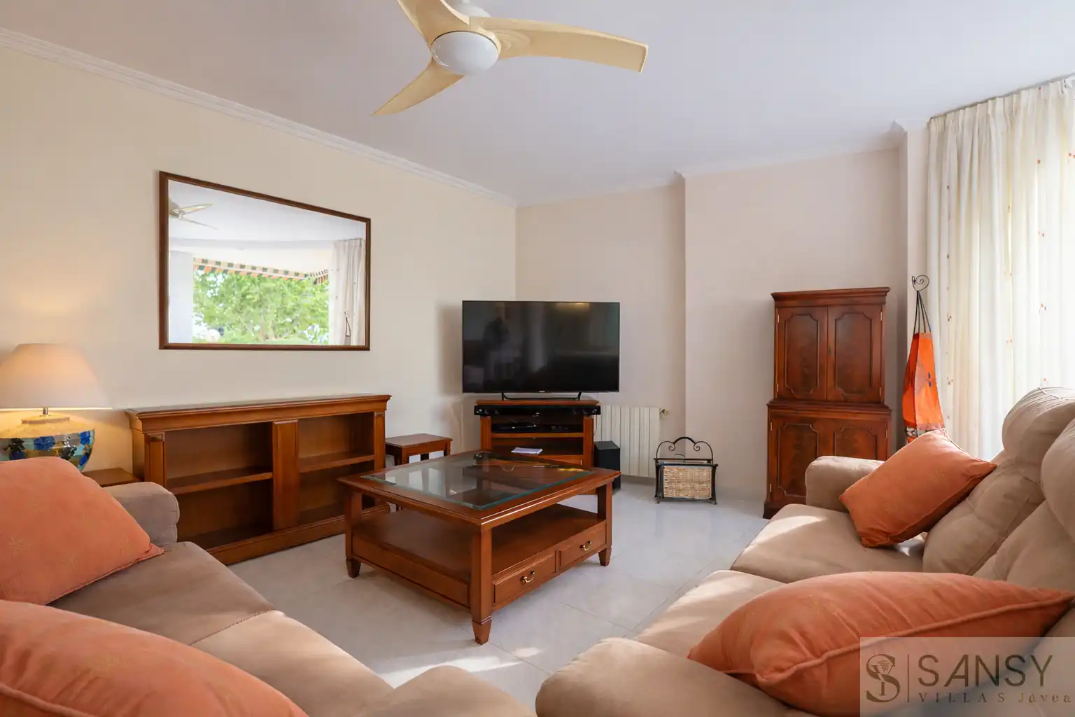 Sala d'estar de Apartament en venda en Jávea / Xàbia amb Aire condicionat, Calefacció i Piscina comunitària