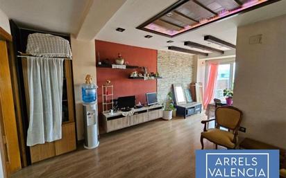 Living room of Attic for sale in  Valencia Capital  with Air Conditioner, Heating and Terrace