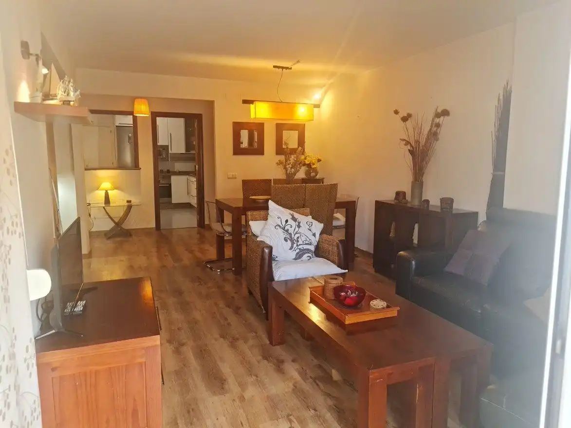 Sala d'estar de Pis de lloguer en Torremolinos amb Aire condicionat i Moblat