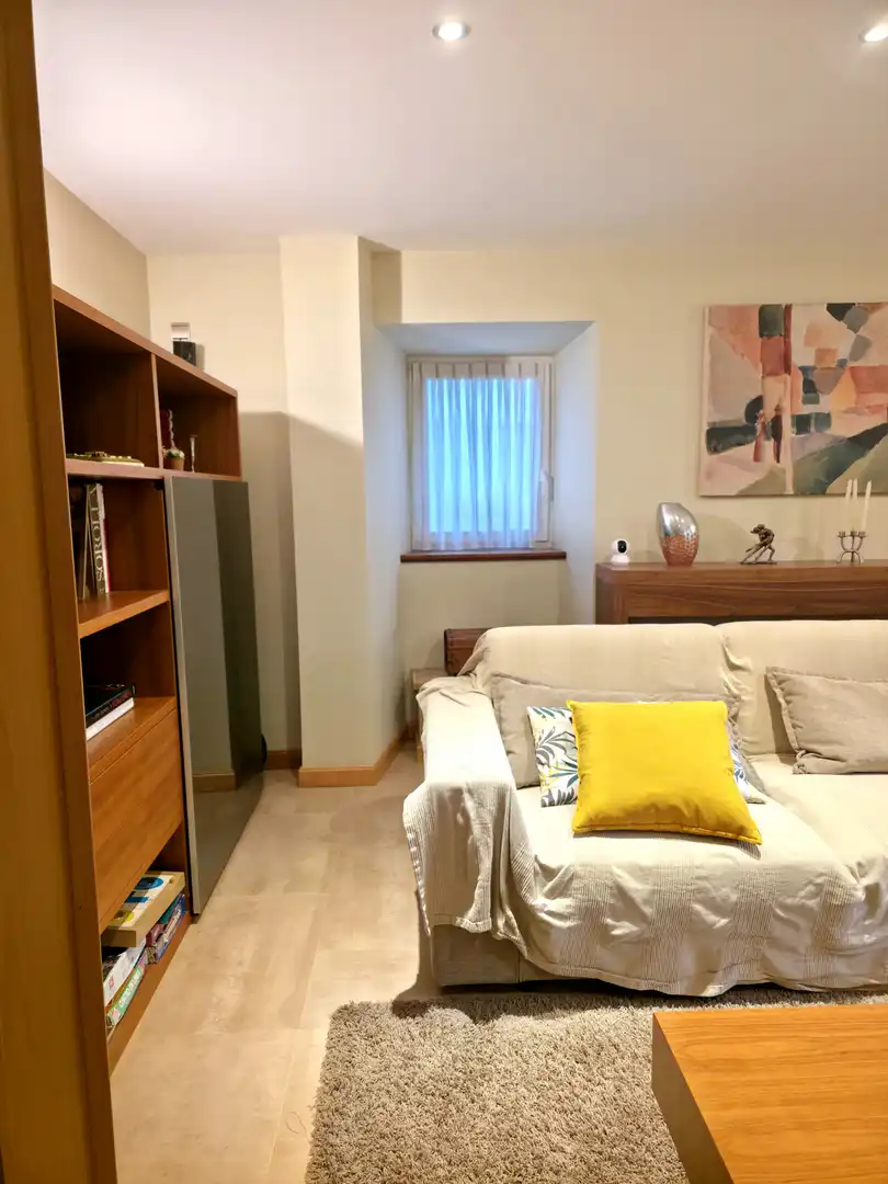 Sala d'estar de Casa o xalet en venda en Aguilar de Campoo amb Calefacció, Jardí privat i Moblat