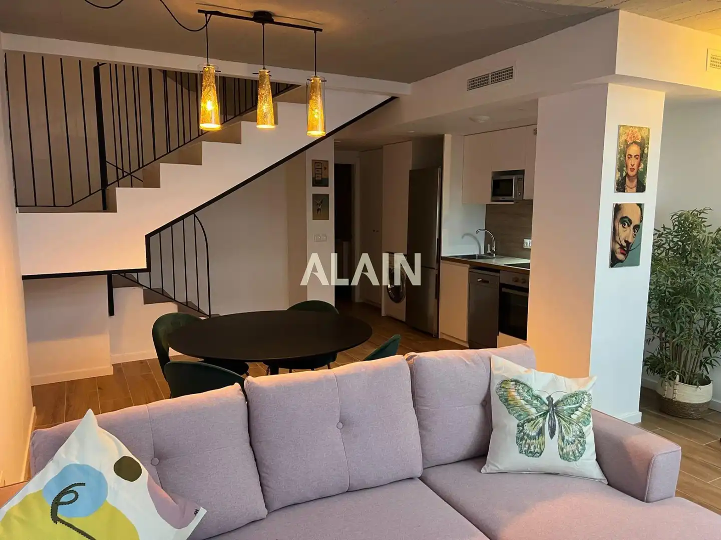 Sala de estar de Loft en venta en Valencia con Aire acondicionado, Parquet y Amueblado