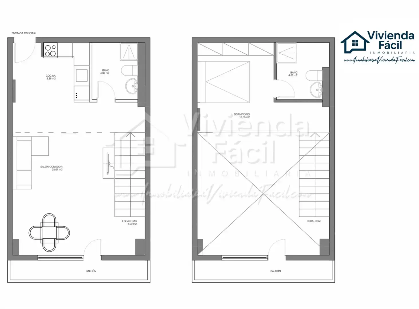 Dúplex en venta en Carretera de Vicálvaro a la Estación de O'donnell, Rosas - Musas