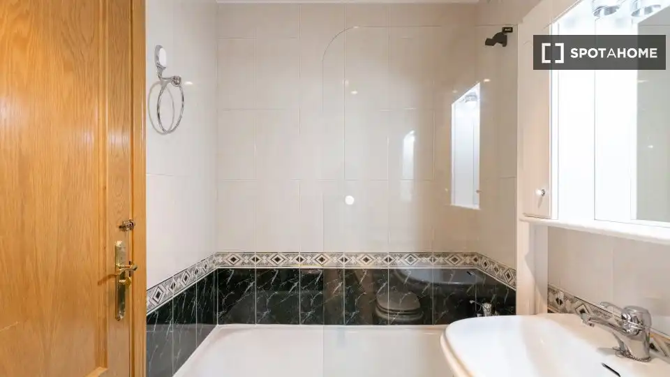 Bathroom of Flat for rent in Madrid  with Air Conditioner, Heating and Furnished