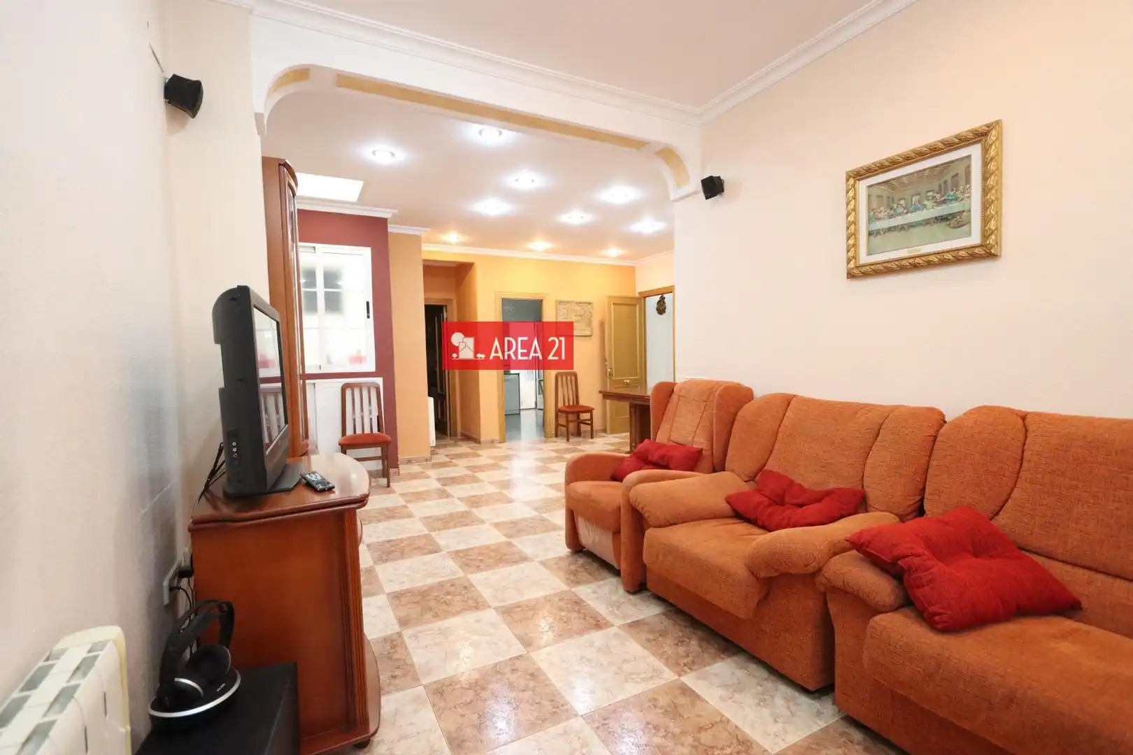 Sala d'estar de Casa o xalet en venda en La Pobla de Vallbona amb Aire condicionat, Calefacció i Terrassa