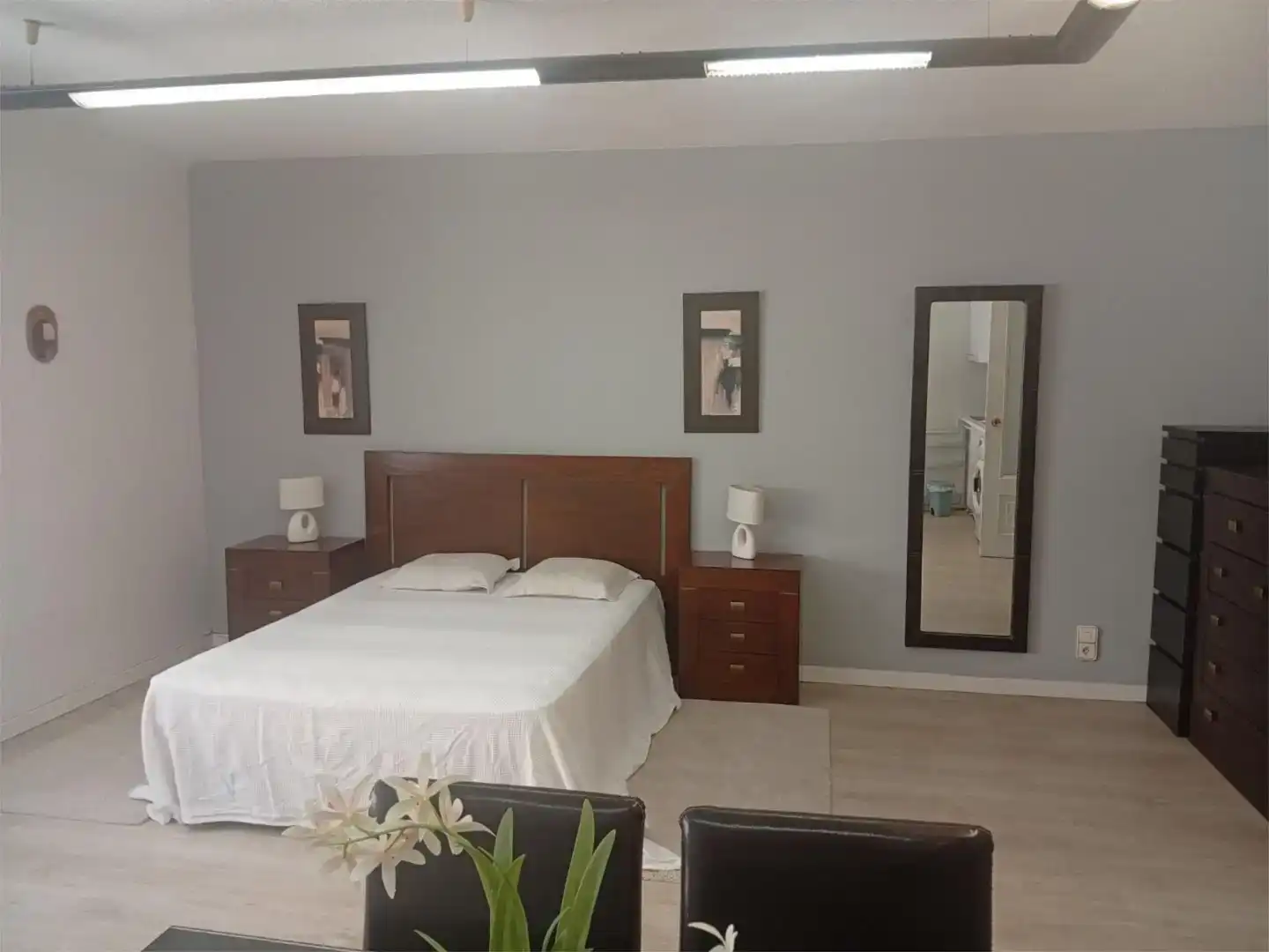 Schlafzimmer von Loft zur Miete in Valencia mit Klimaanlage, Parkett und Möbliert