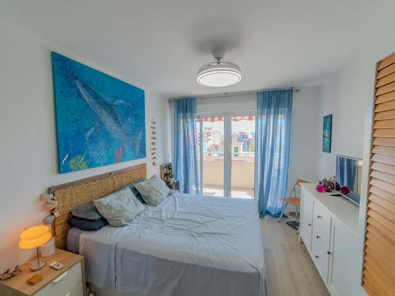 Bedroom of Flat for sale in Málaga Capital  with Air Conditioner, Terrace and Balcony