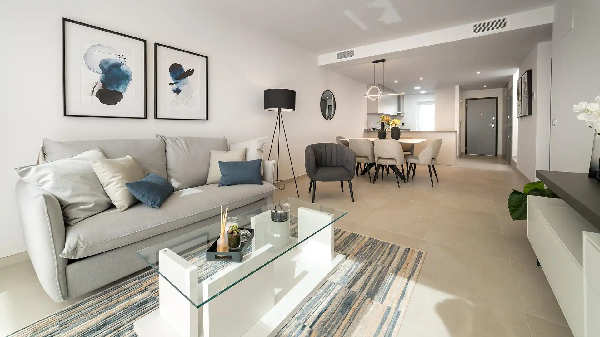 Sala d'estar de Casa adosada en venda en Pulpí amb Aire condicionat, Jardí privat i Terrassa
